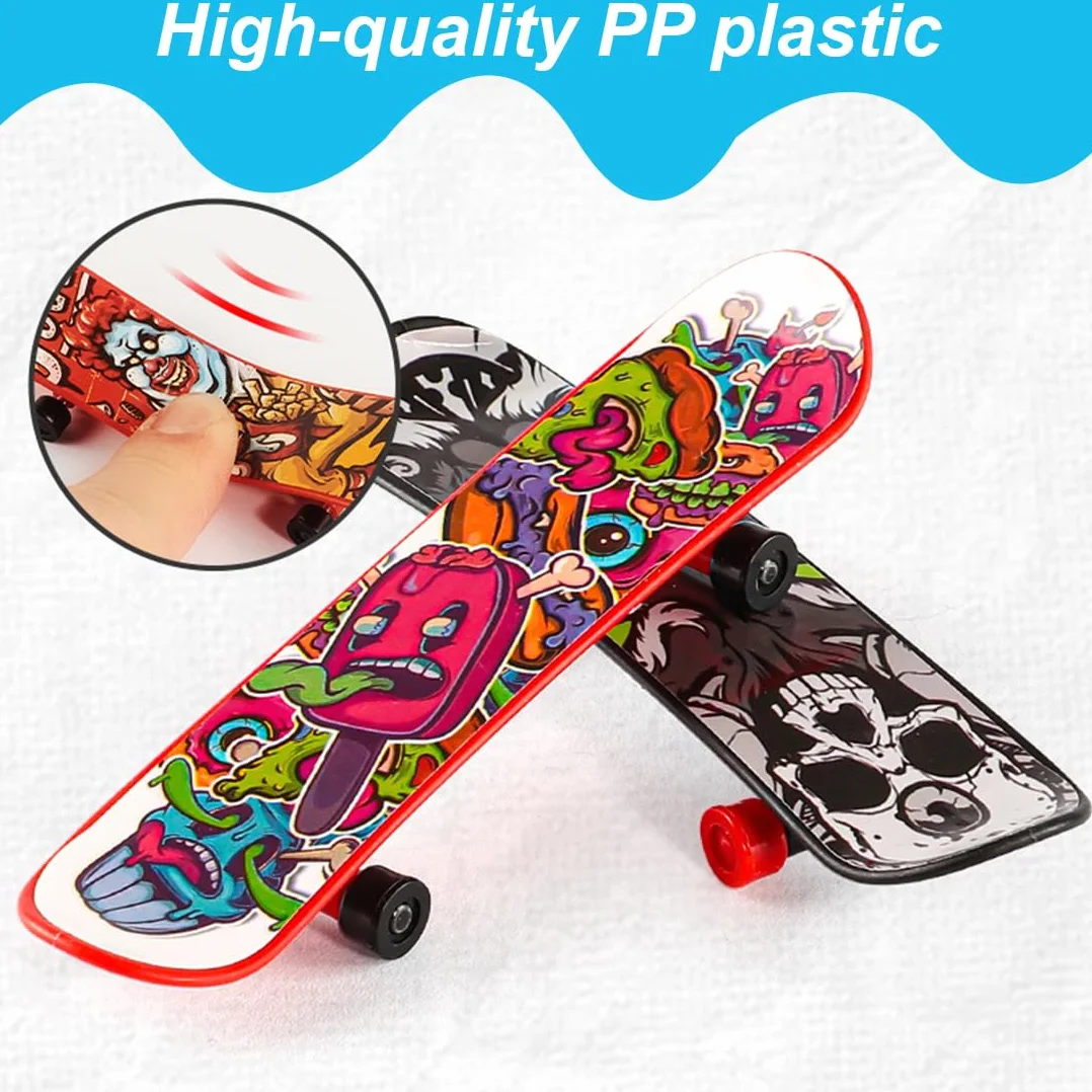 Planches à Doigts Stylées 16 Pièces, Mini Skateboards Professionnels, Skateboard Enfants Cadeau