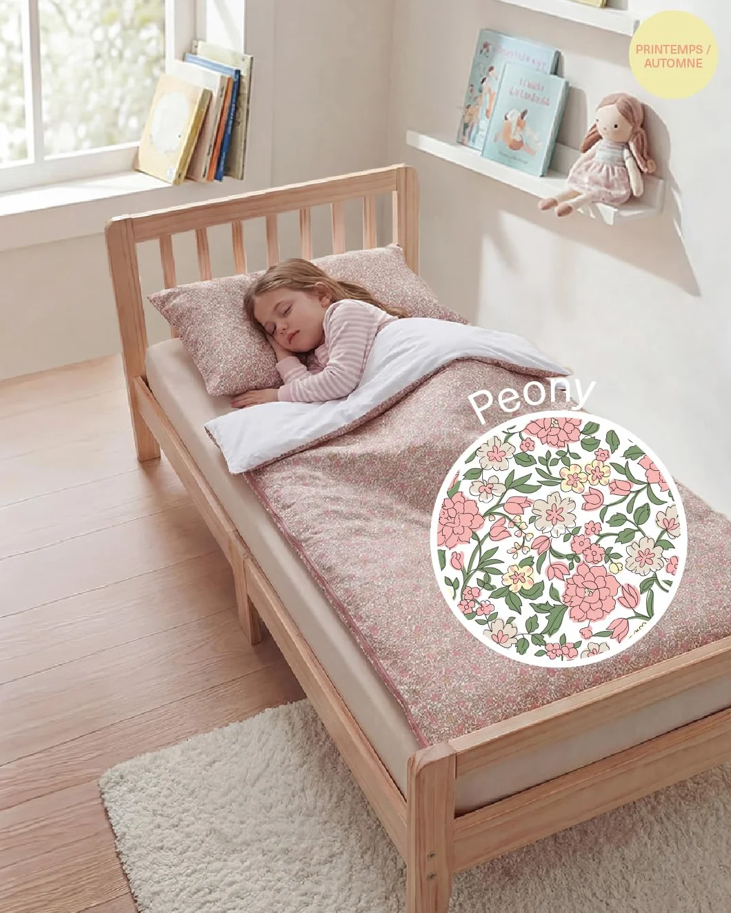 Molis&co TOG 1 Sac de couchage pour enfants 140x70 cm avec couverture et coussin intégrés 100% coton Oeko-Tex