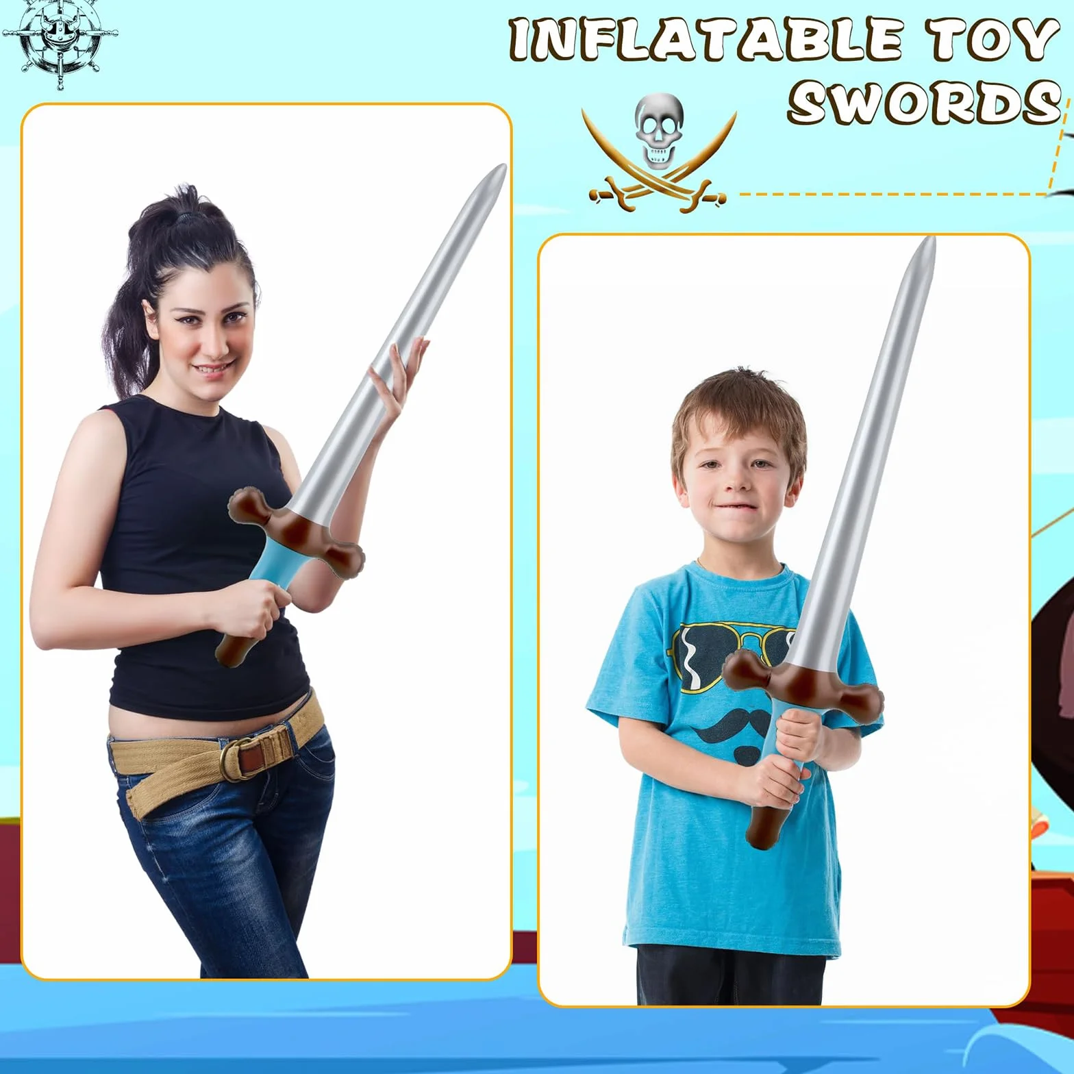 Gonflables Jouet Épée 60 cm Épée de Pirate Epee Enfant Mousse Épées