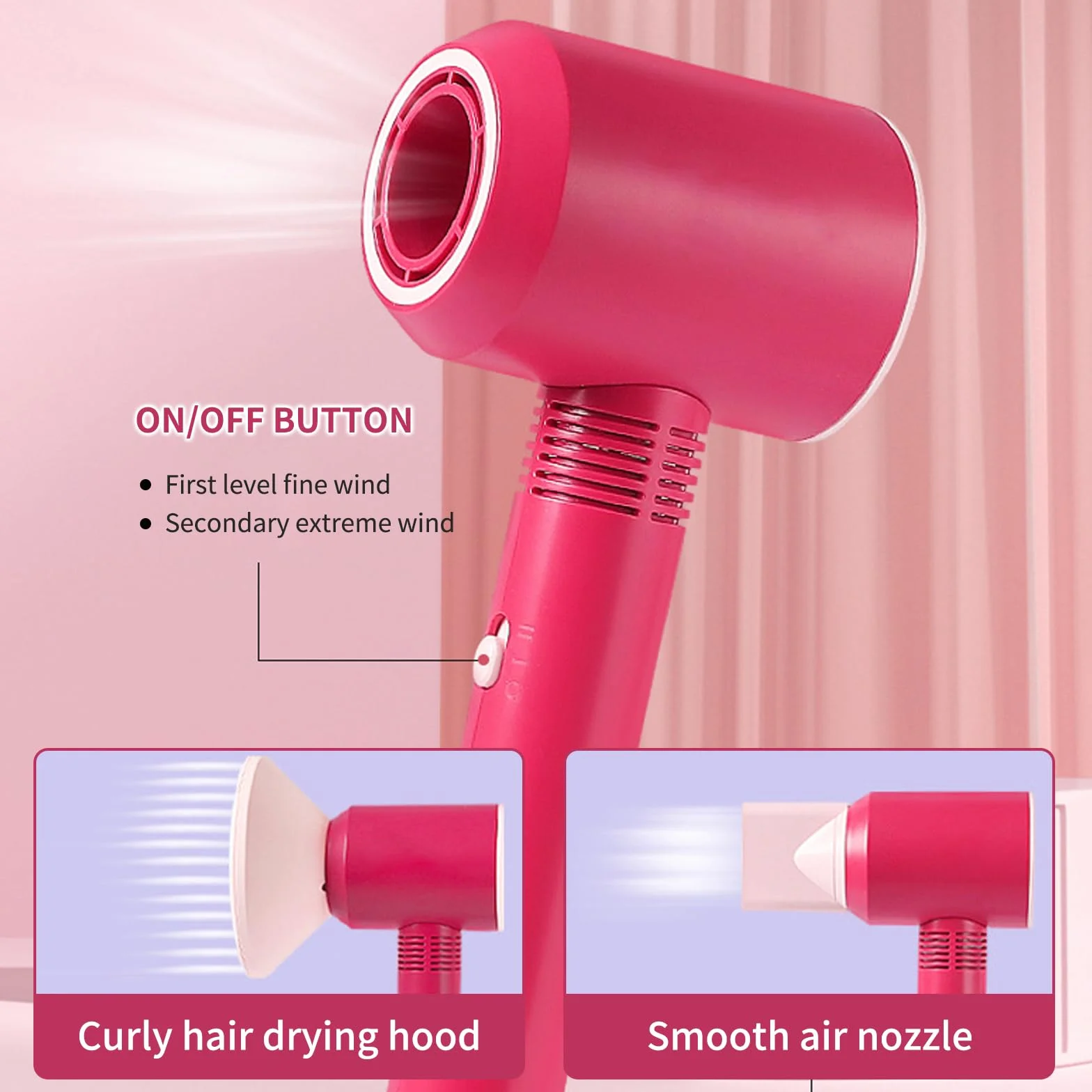 Ensemble de Salon de Beauté 22 Pièces Kit Coiffure Enfants Jouets Simulation Coiffeur 3+ Ans