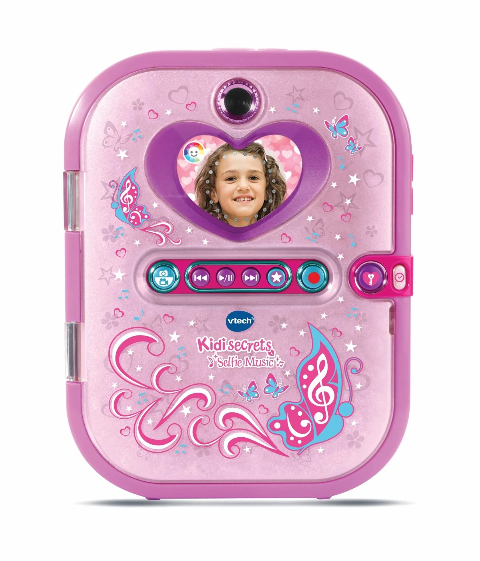 VTech KidiSecrets Selfie Music Rose Journal Intime Électronique 7 en 1 avec Reconnaissance Faciale Appareil Photo Vidéo Jeux Éducatifs Cadeau Enfant 6-12 Ans