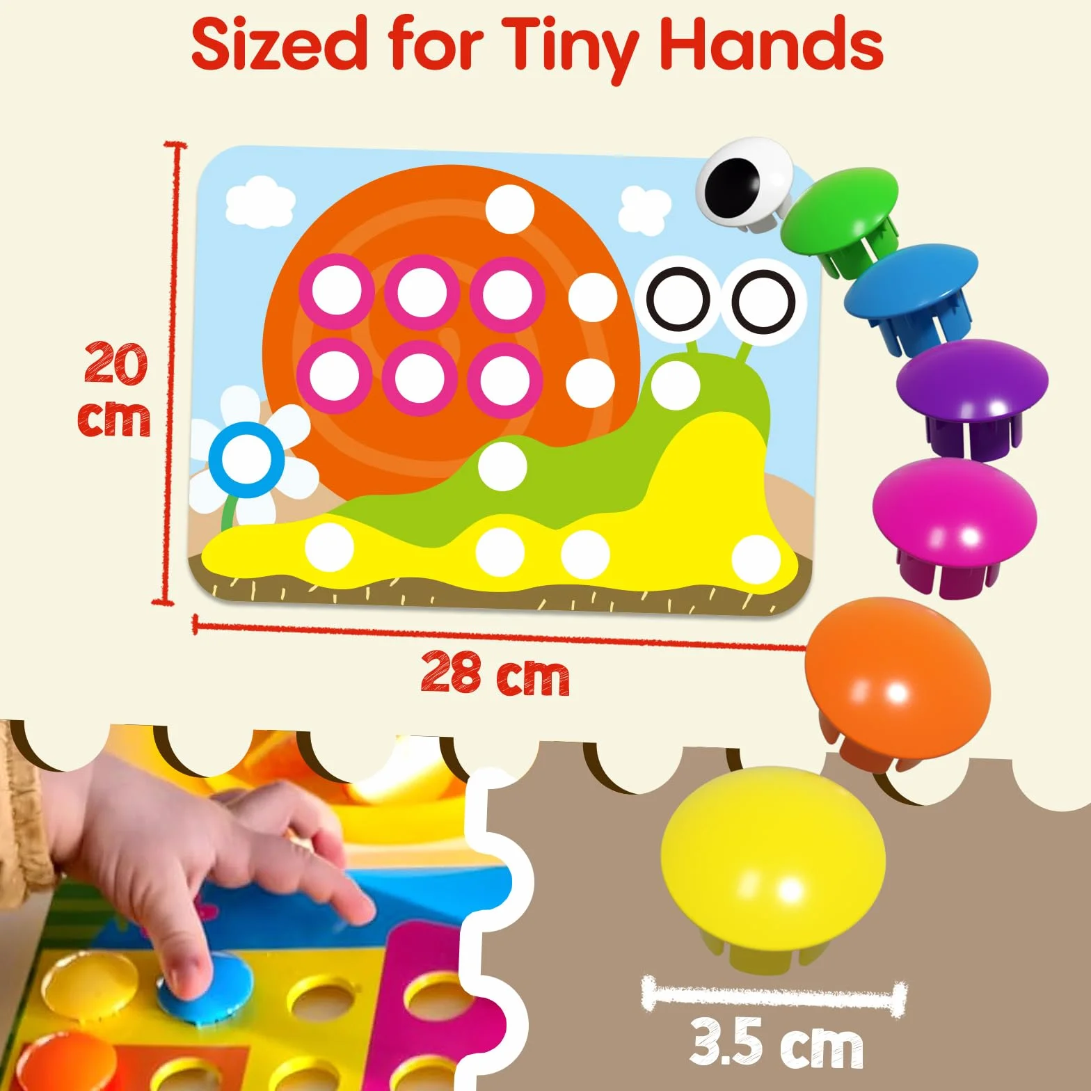 AMOSTING Jeux pour enfants apprendre les couleurs 20 modèles d'images dès 2 ans