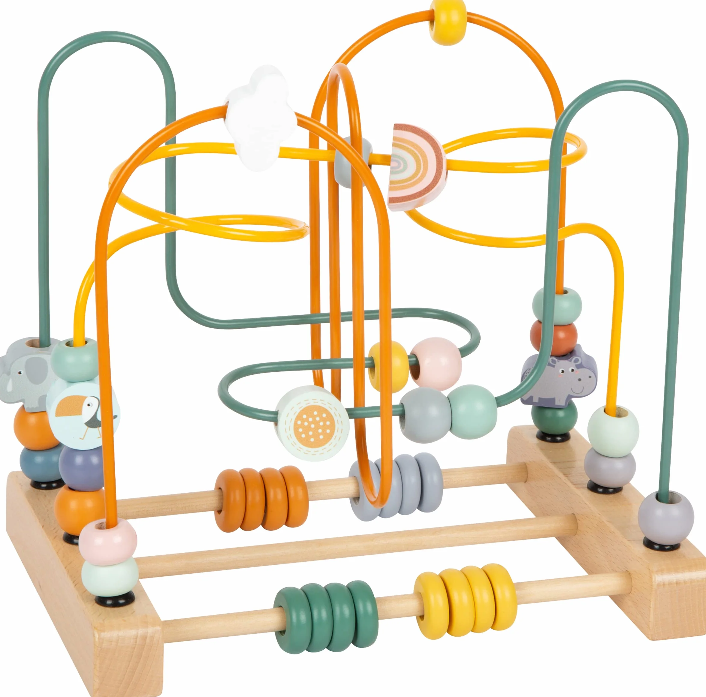 Circuit de motricité Safari en Bois 3 Boucles Jouet pour Enfants dès 12 Mois