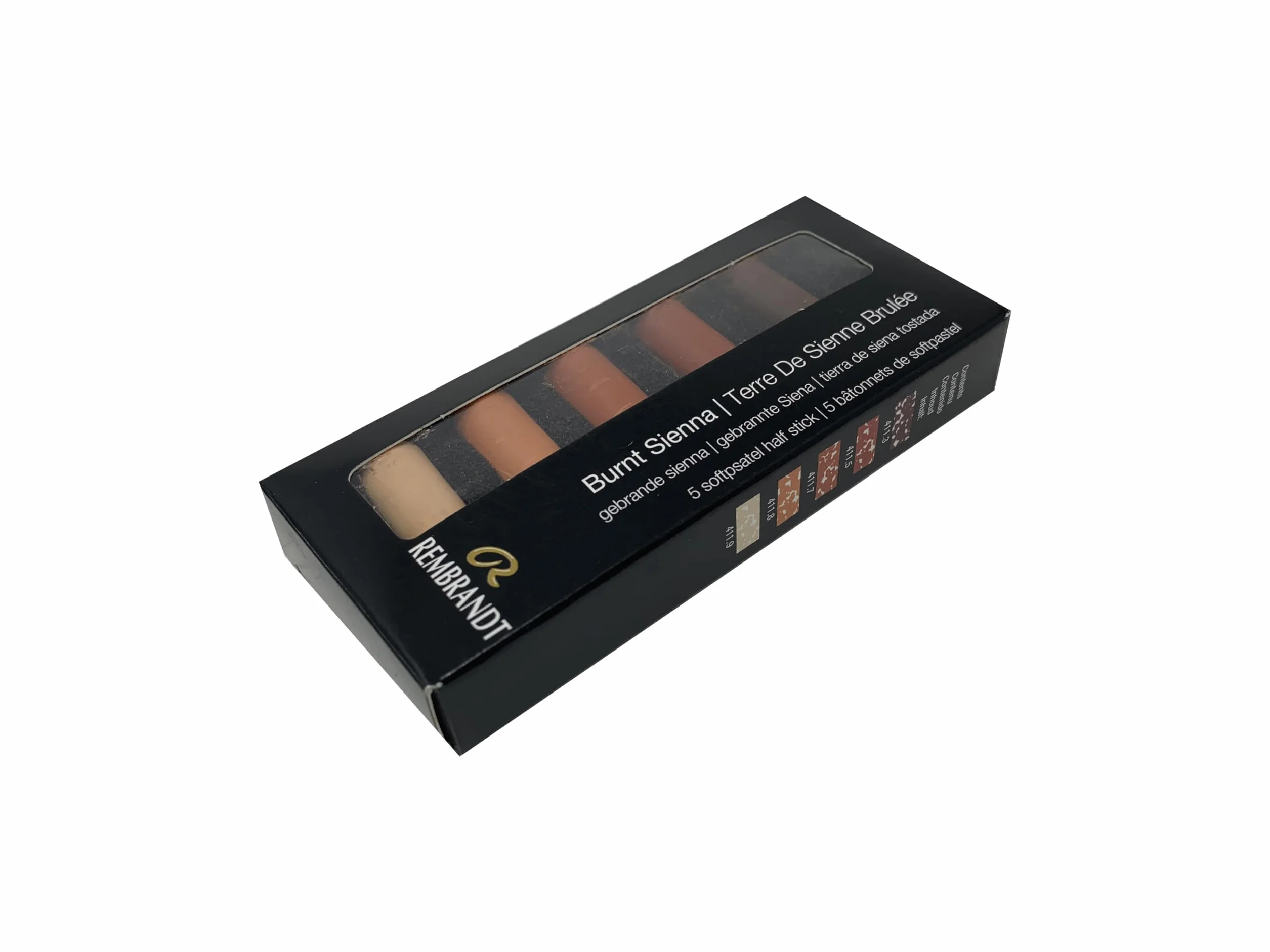 Rembrandt Pastels Doux Professionnels Sienne Brûlée 5 Demi-Pastels