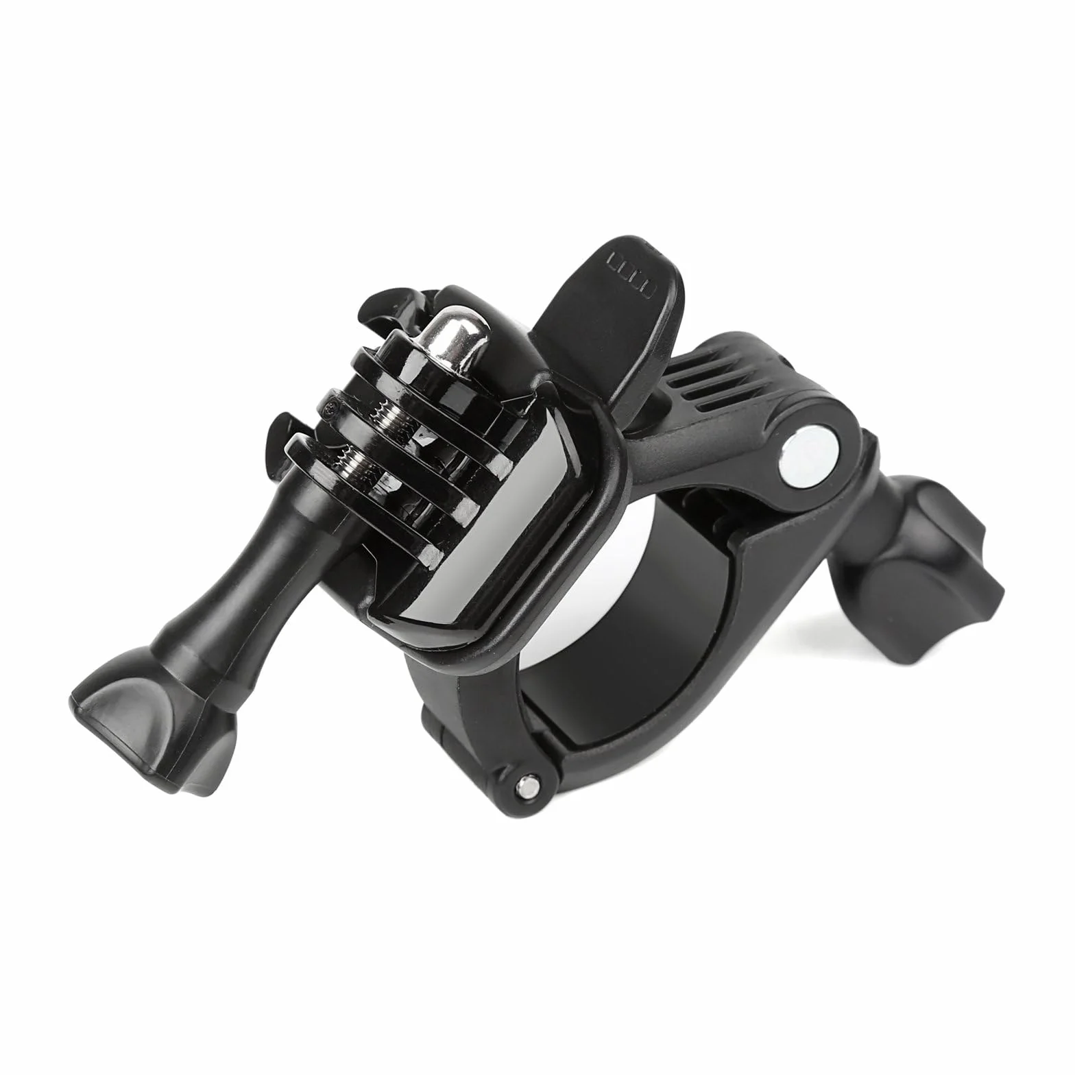 Support Universel pour Caméra d'action sur Guidon Vélo/Moto, Fixation Stable avec Clip Anti-Vibration pour Go Pro & Caméras Sport