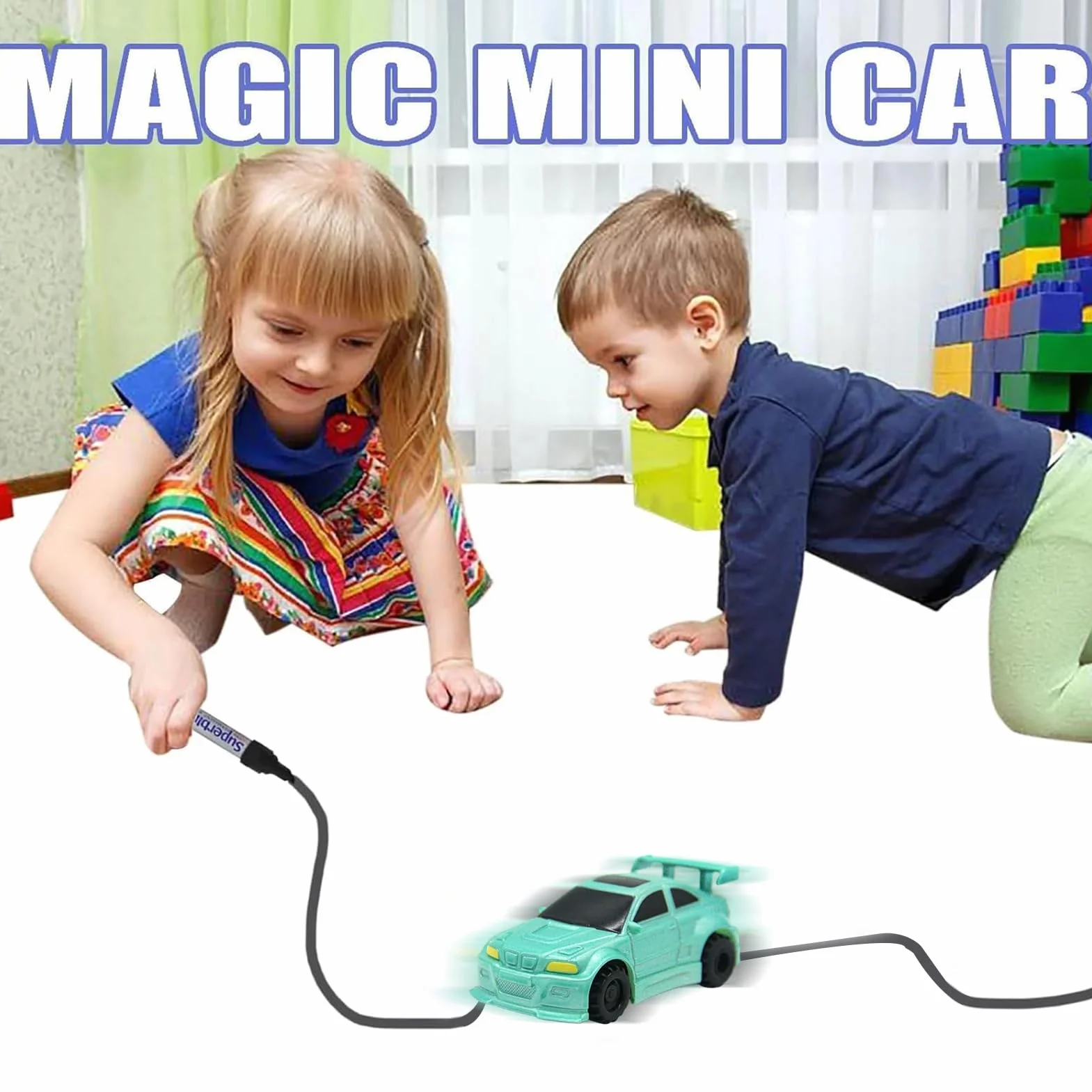 Jouet De Voiture Inductif Magique Mini Voiture Stylo Alimentée Par Batterie Avec Capteur Optique Cadeaux D'apprentissage Interactifs Enfant