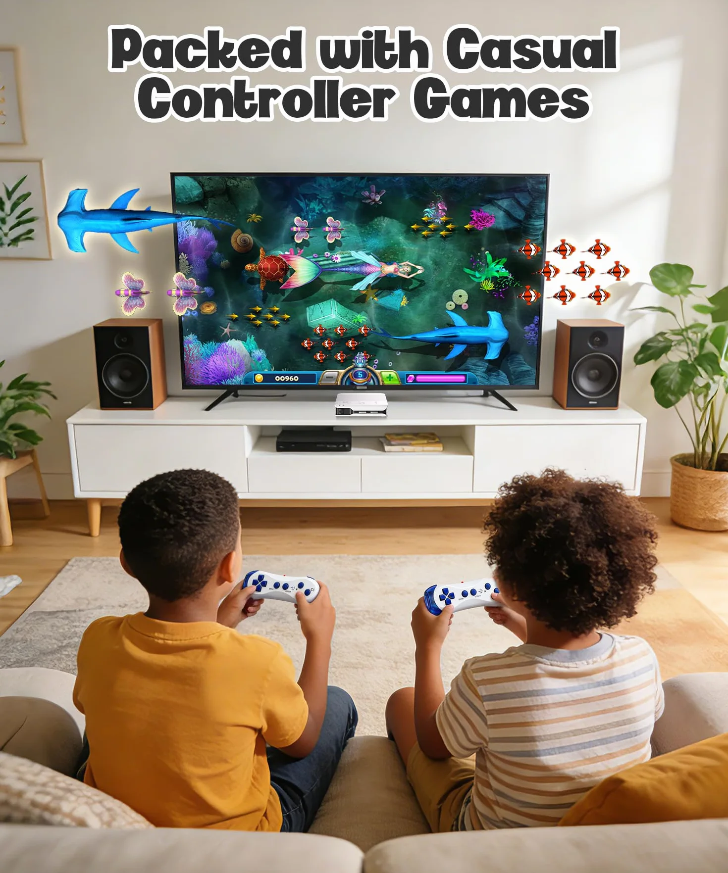 Console de Jeux de Mouvement pour Enfants, Système Plug & Play pour TV, Activité Physique en Intérieur