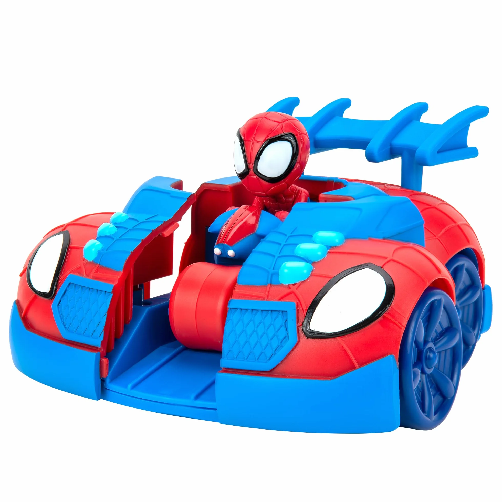Marvel Web Strike Ses Amis Extraordinaires Véhicule 2 en 1 Lance Spidey Web Cycle Jouet