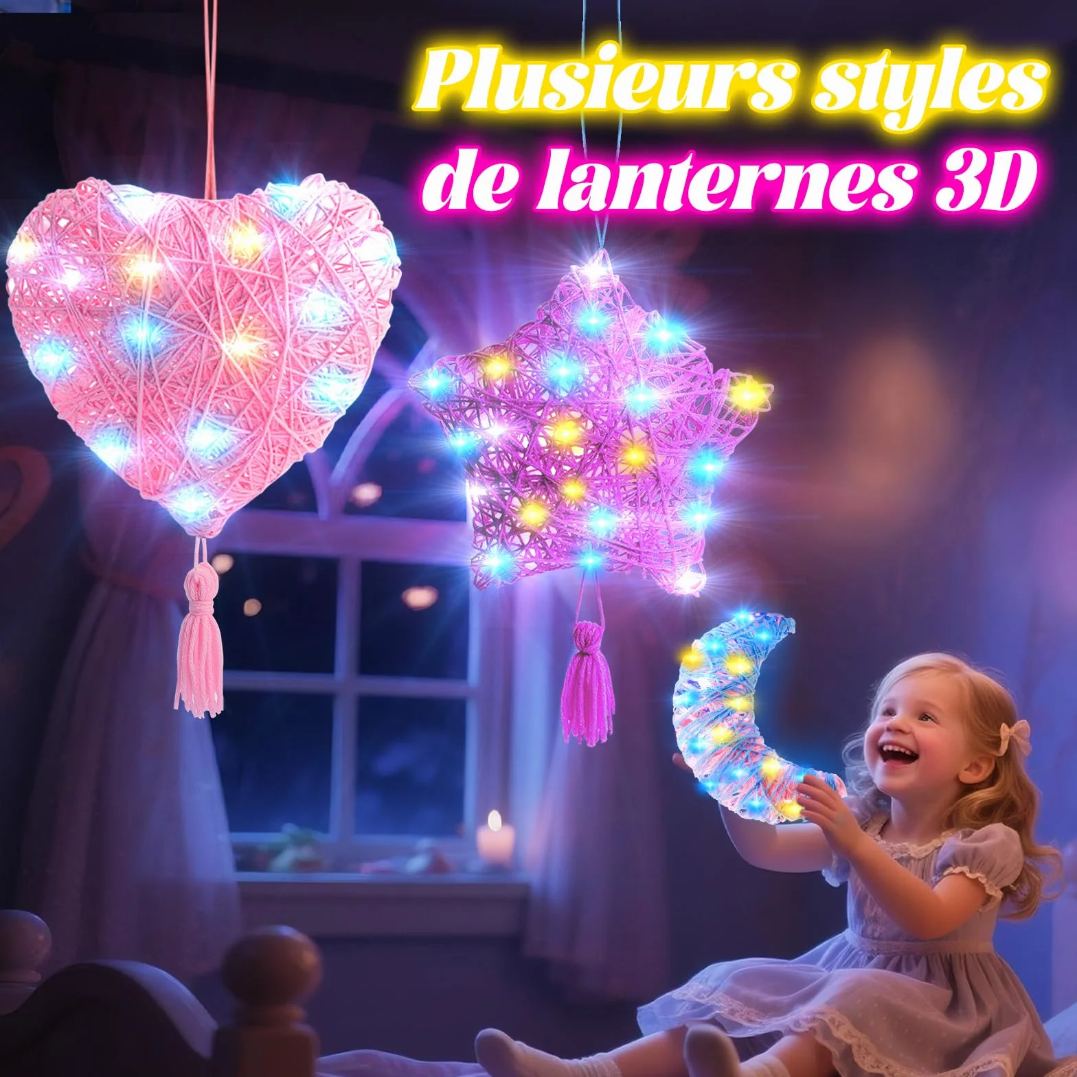 Hapikids Cadeau Fille 6-12 Ans, String Art 3D Bricolage Enfant Jouet Créatif