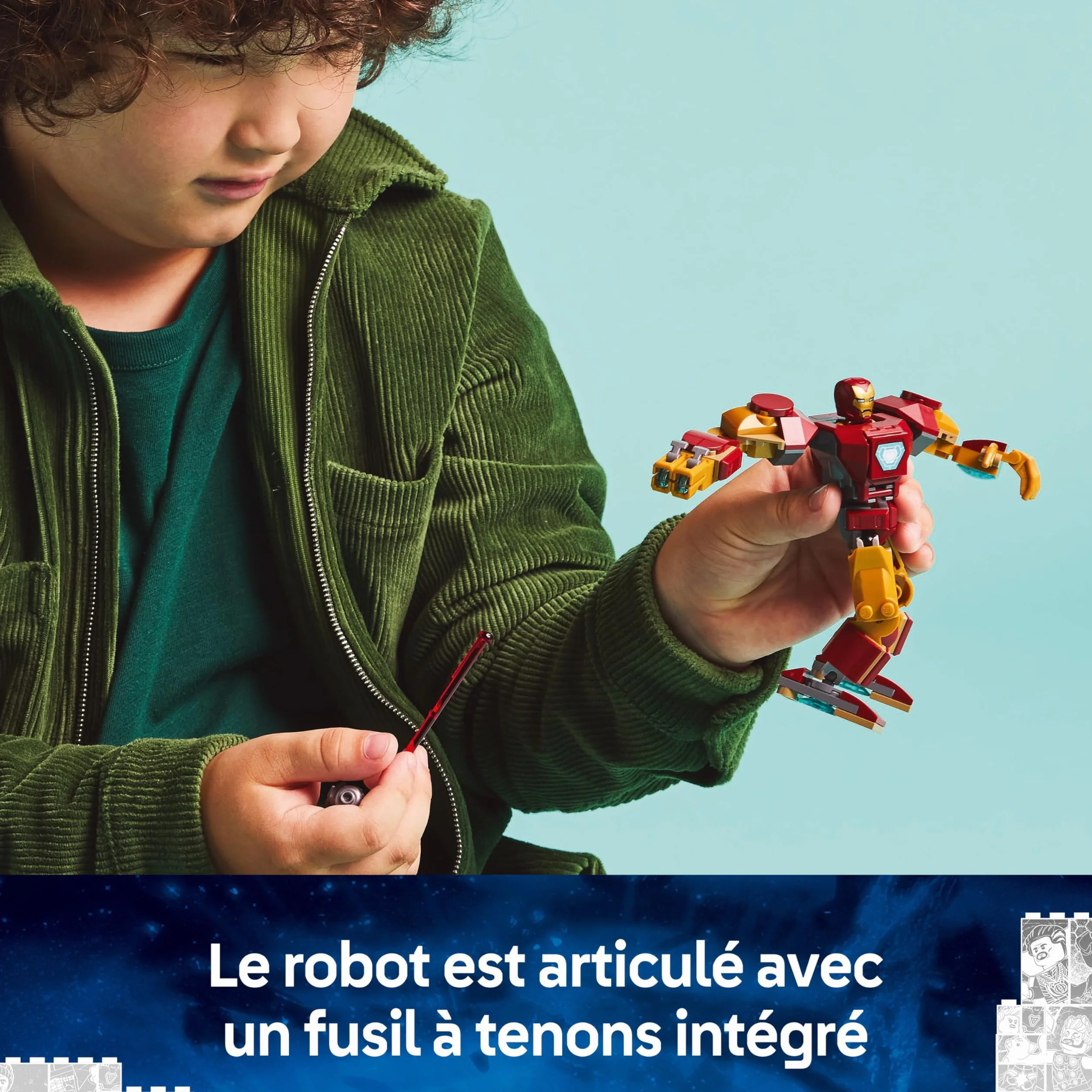 LEGO Marvel Le Robot d’Iron Man Contre Ultron Jouet de Construction 76307