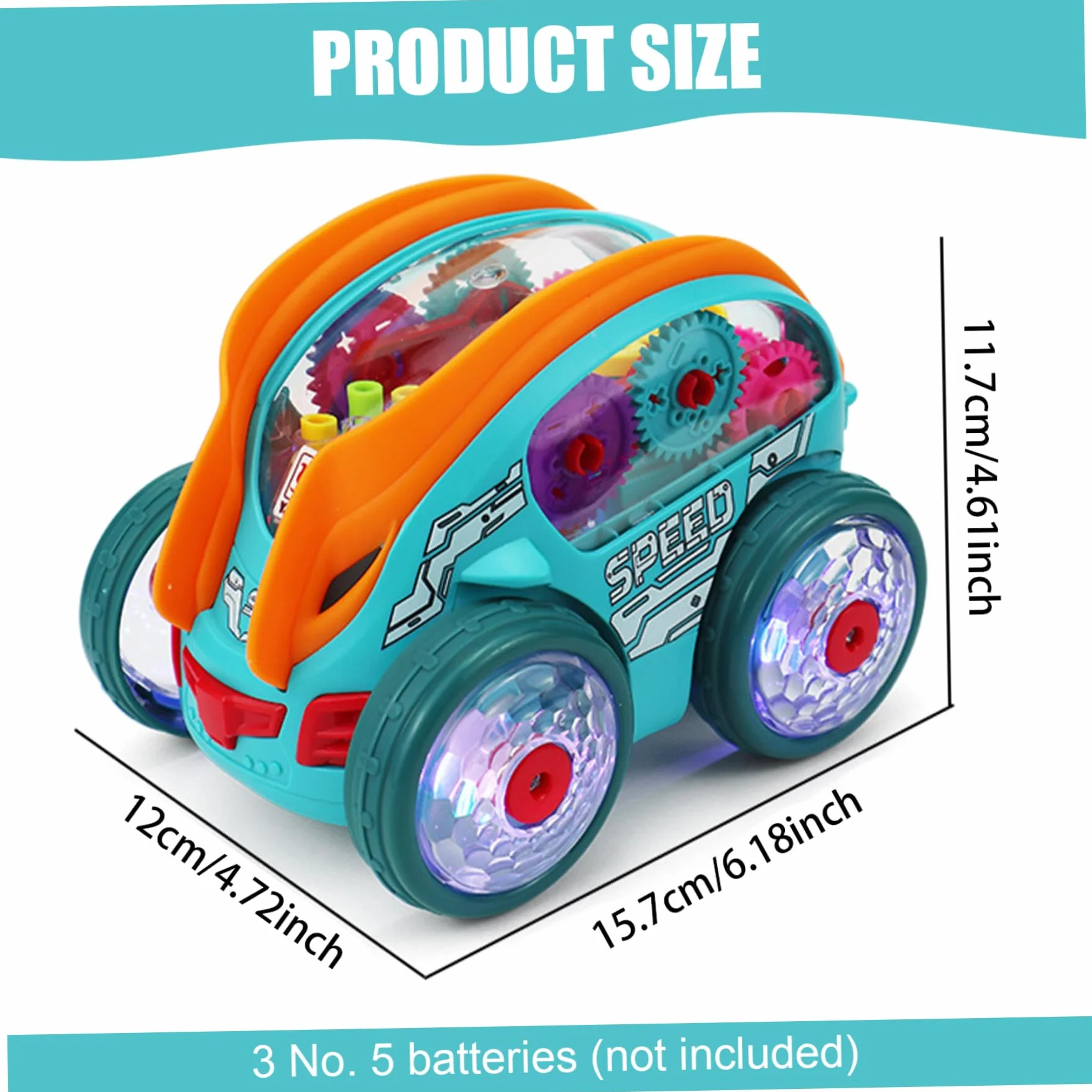 Voiture de Cascade Enfants 360° Rotatif Saut-élant
