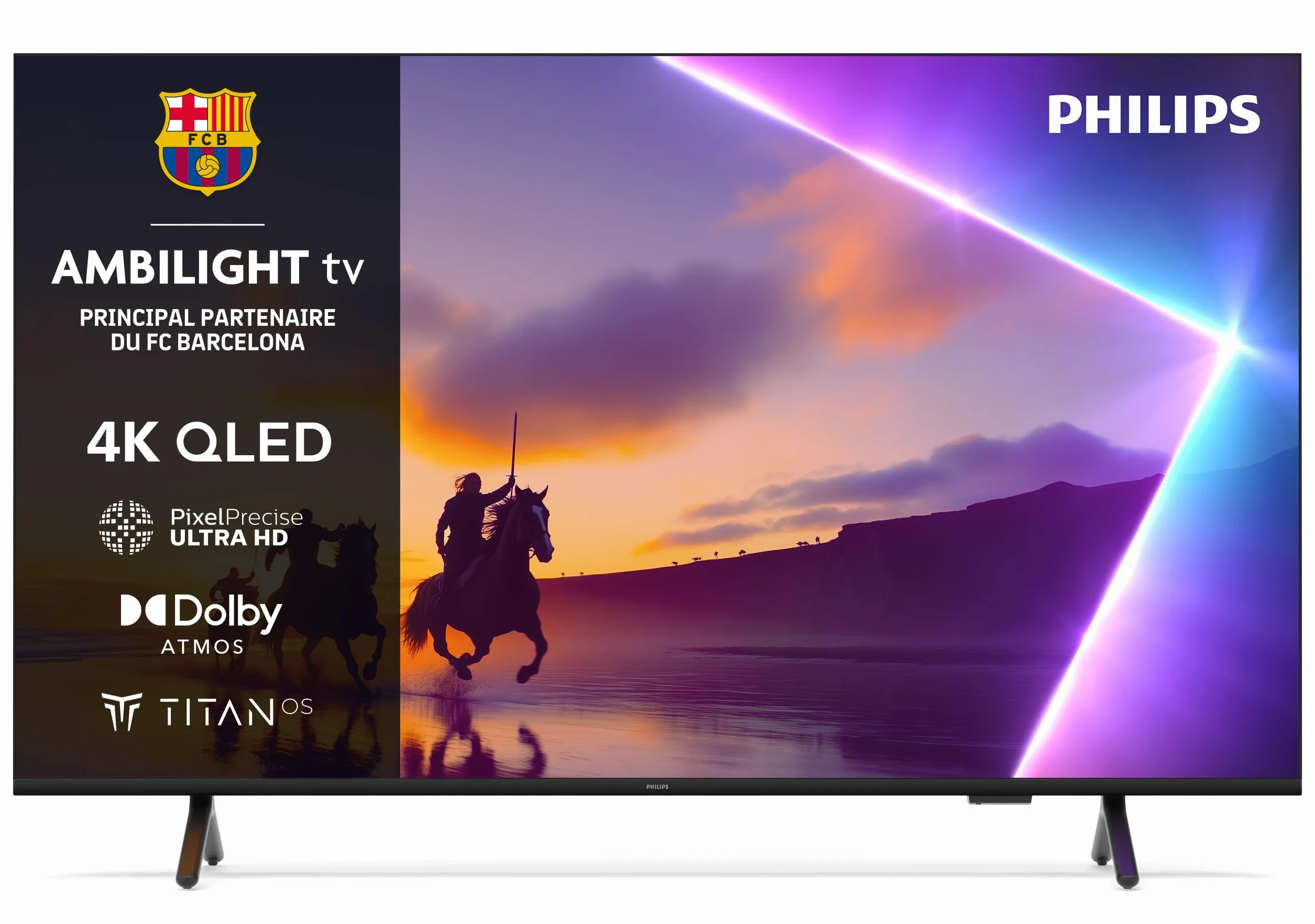 Philips Ambilight 43PUS8500 4K LED Smart TV 43 Pouces Pixel Precise Ultra HD Titan OS Dolby Atmos