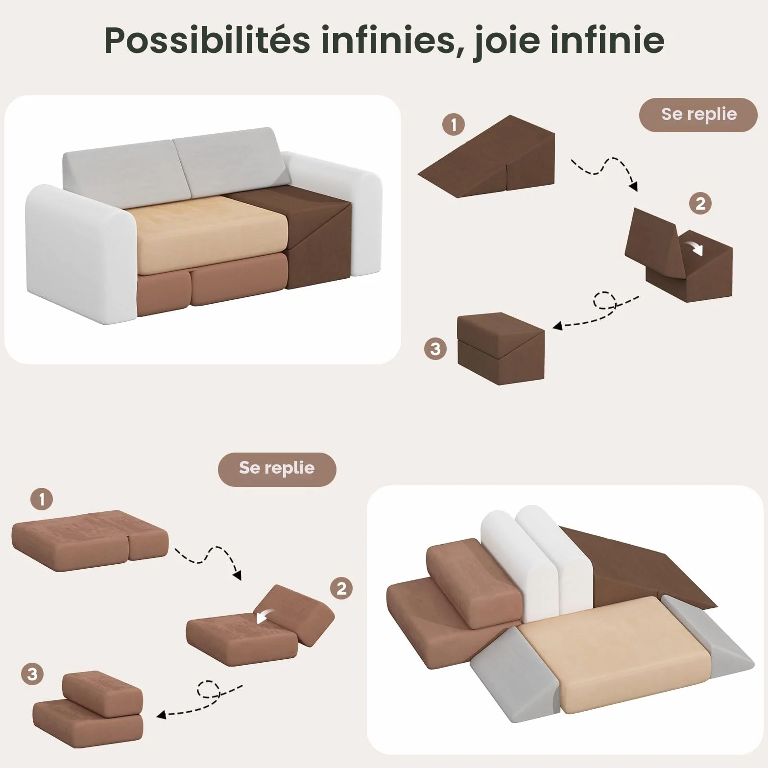 BanaSuper Blocs Mousse Éducatifs Modulables | Équipement de Jeu Souple pour Bébé