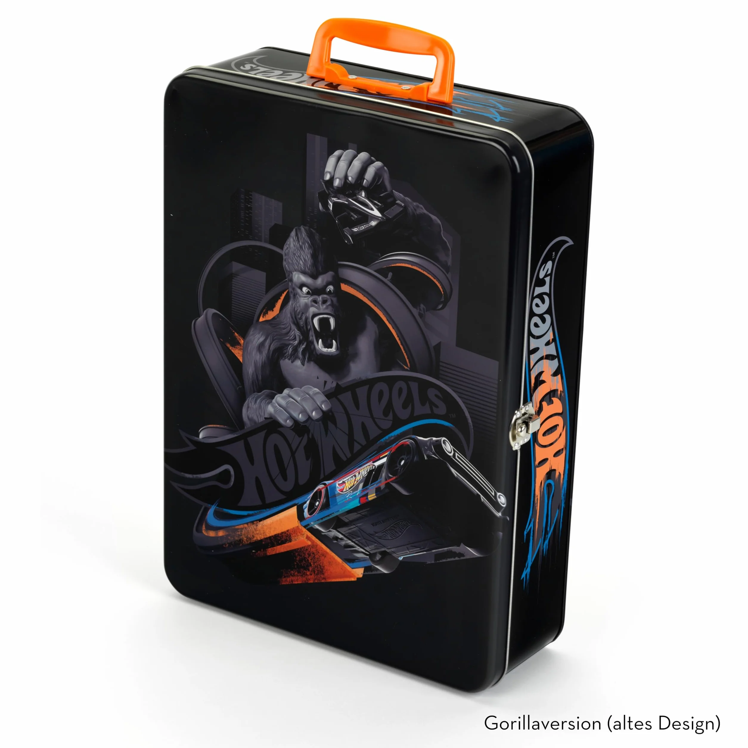 Klein 2881 Mallette de Collection Hot Wheels Métal Rangement 50 Voitures Jouet 3 Ans Noir Orange Bleu Rose