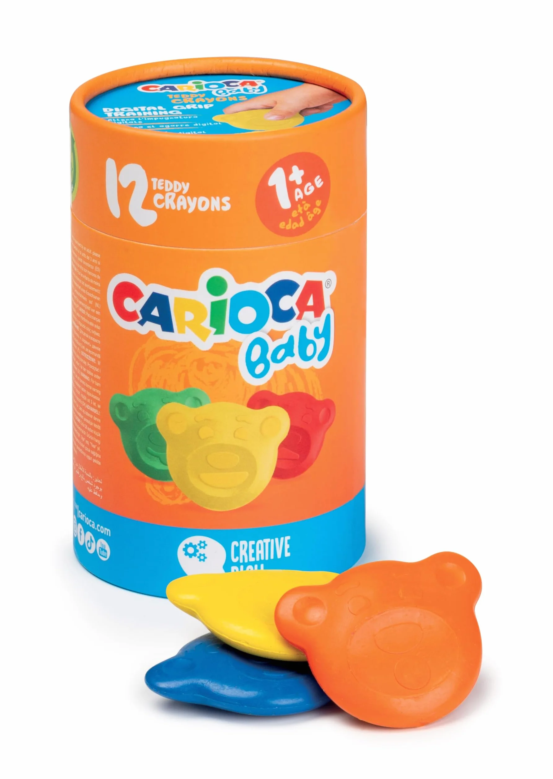 CARIOCA Lot de 12 crayons de couleur pour bébé dès 12 mois