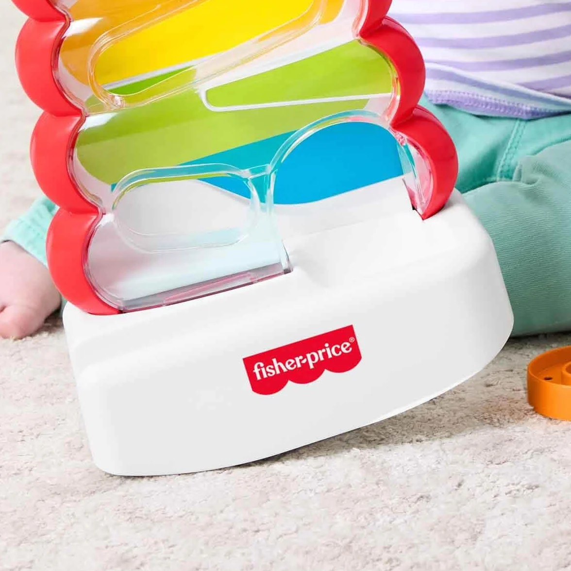 Fisher-Price Empile-Tout Rigolo Jouet d’éveil avec jetons à insérer, 9 Mois, JLB81