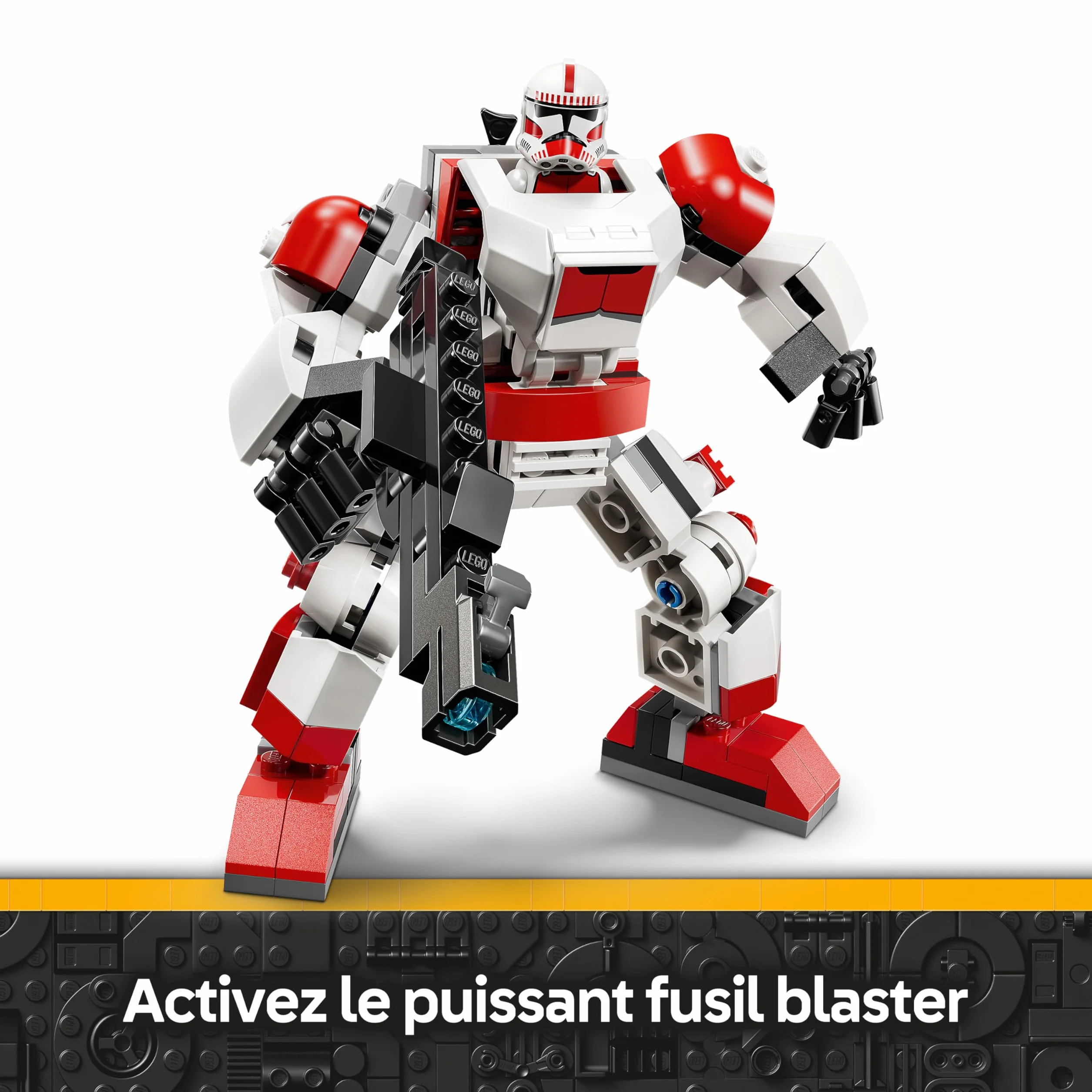 LEGO Star Wars 75448 Robot du Shock Trooper Clone - Jouet Robot Figurine Articulée avec Fusil Blaster & Minifigurine