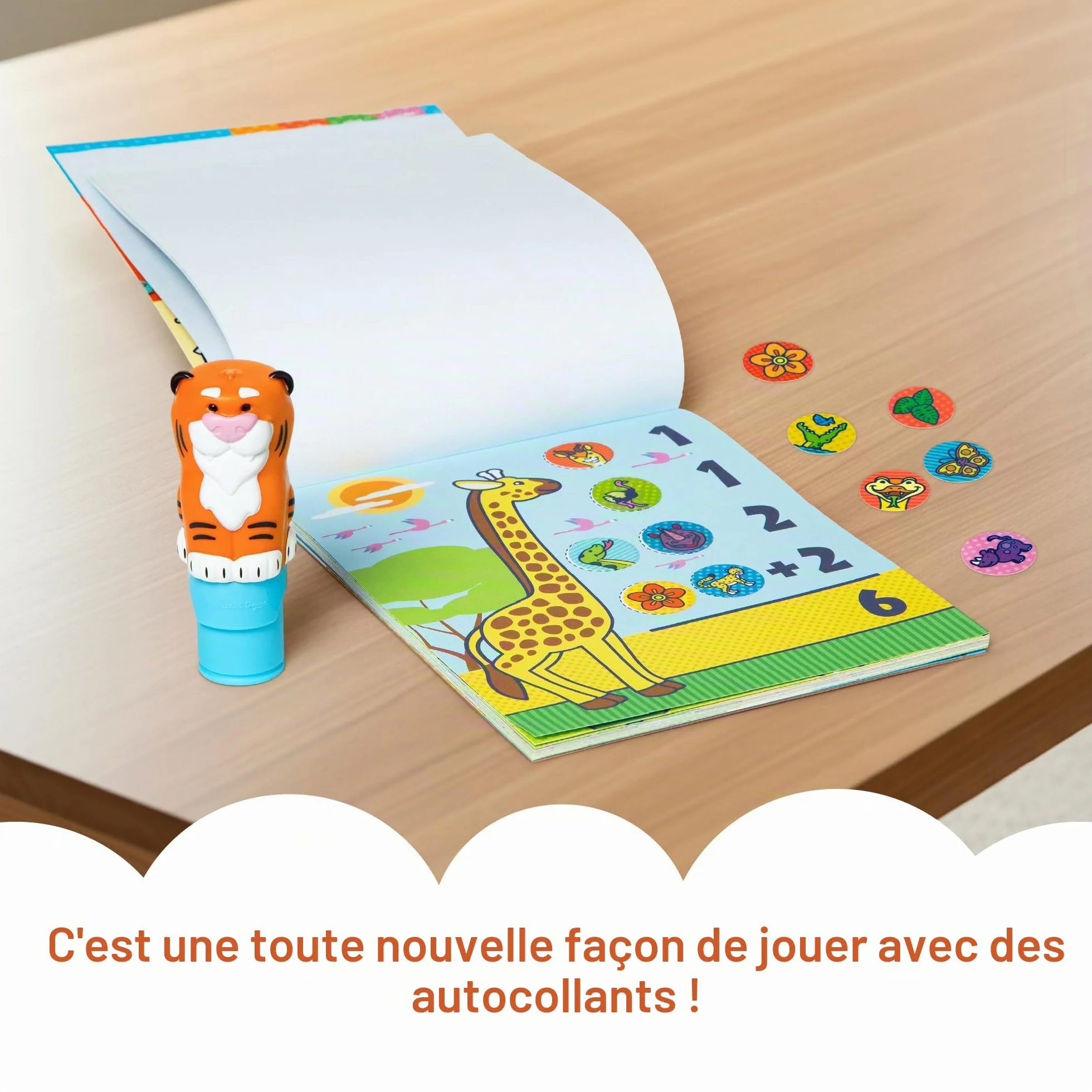 Melissa & Doug Sticker Wow Tamponneuse Tigre Bloc D'Activités 300 Autocollants Livre Stickers Enfant 3 Ans+