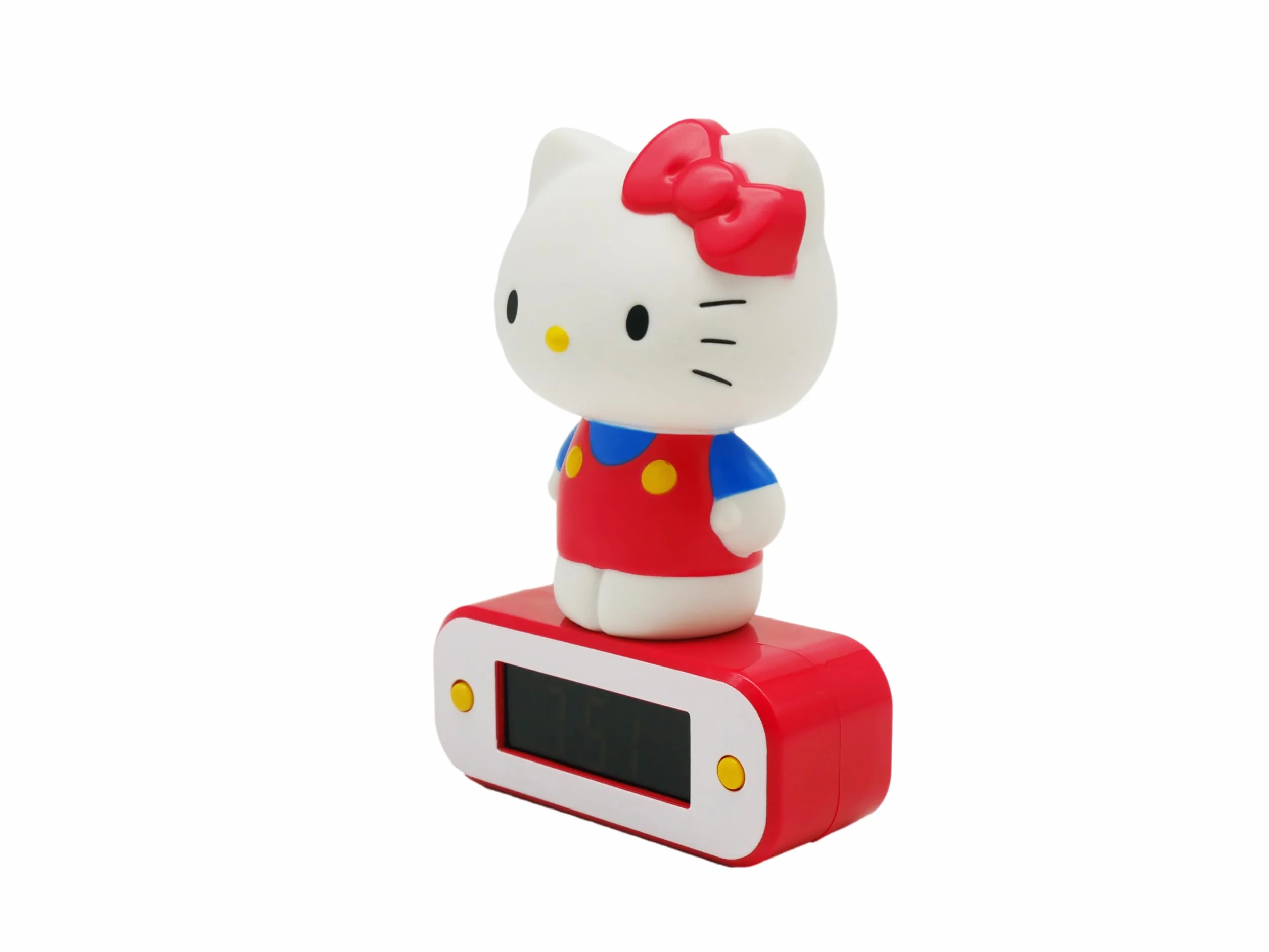 Hello Kitty Réveil Lumineux 17 cm 2 Modes d'éclairage Fonctionne avec 3 Piles AAA/Câble USB