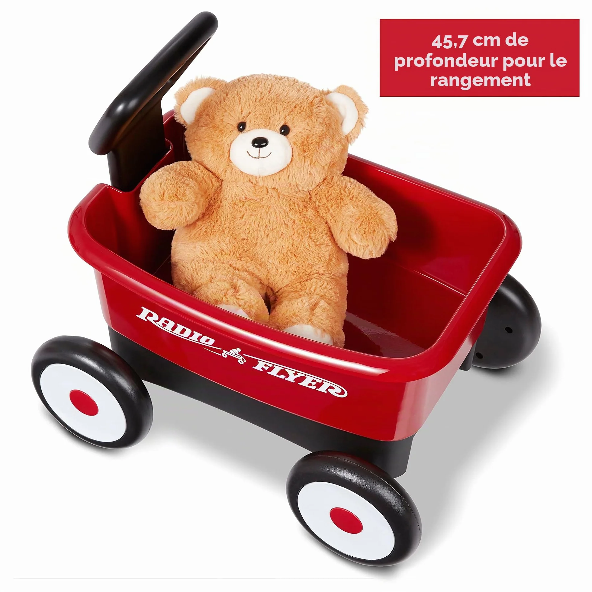 Radio Flyer Walker Wagon 2-en-1 Rouge Chariot de Marche à Pousser et à Tirer pour 1-4 Ans