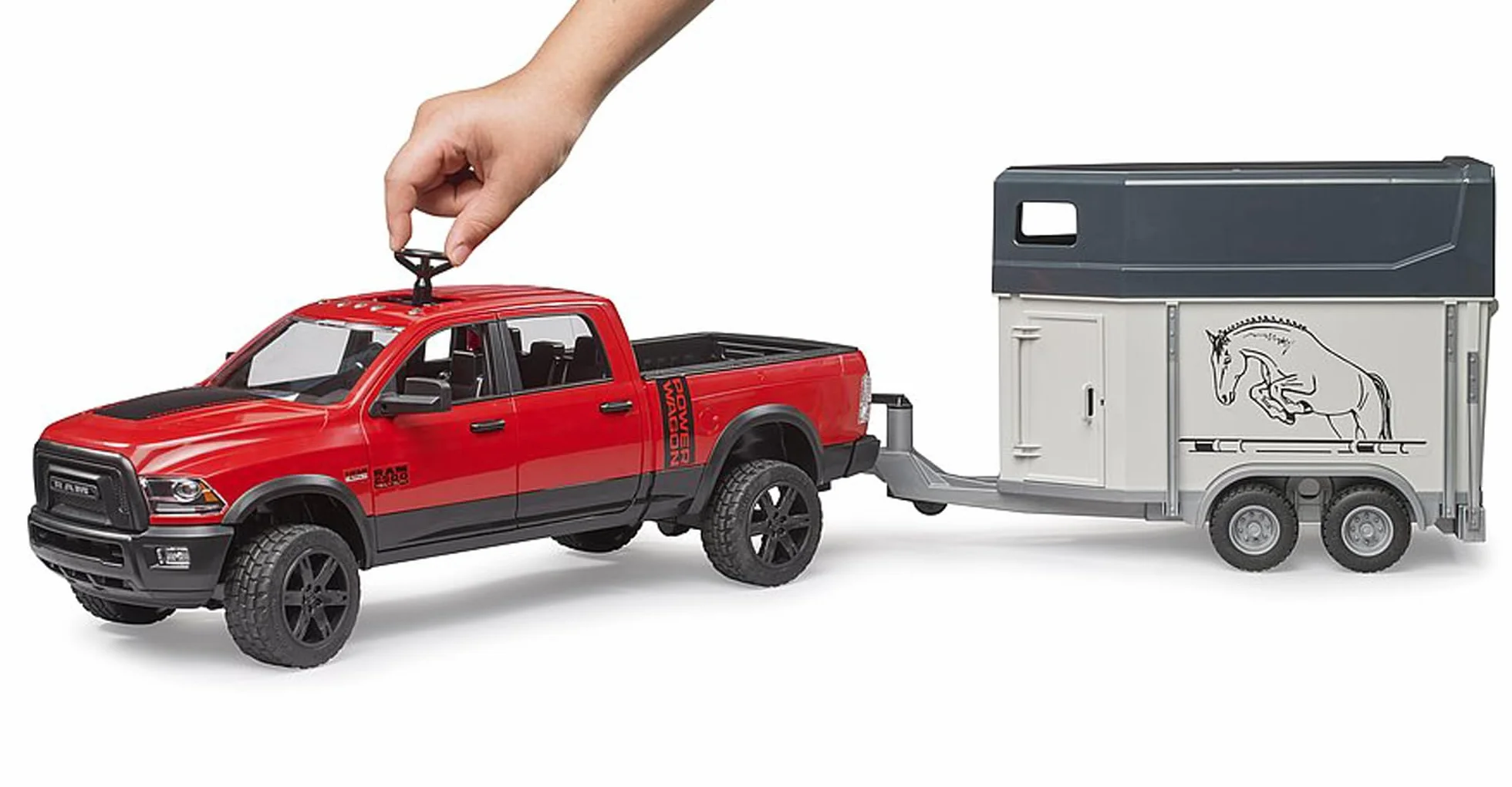 Bruder 02501 RAM 2500 Power Wagon avec van et cheval véhicule tout-terrain