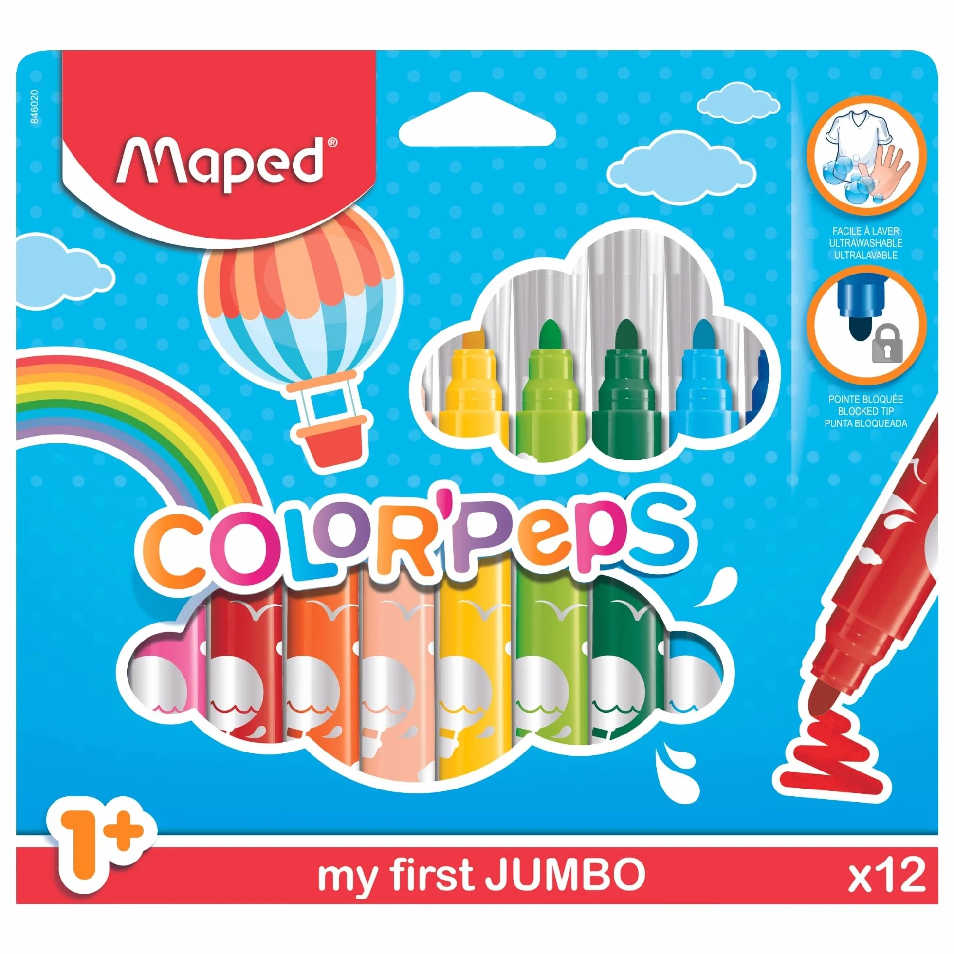 MAPED Feutre COLOR'PEPS Maxi, étui carton de 12