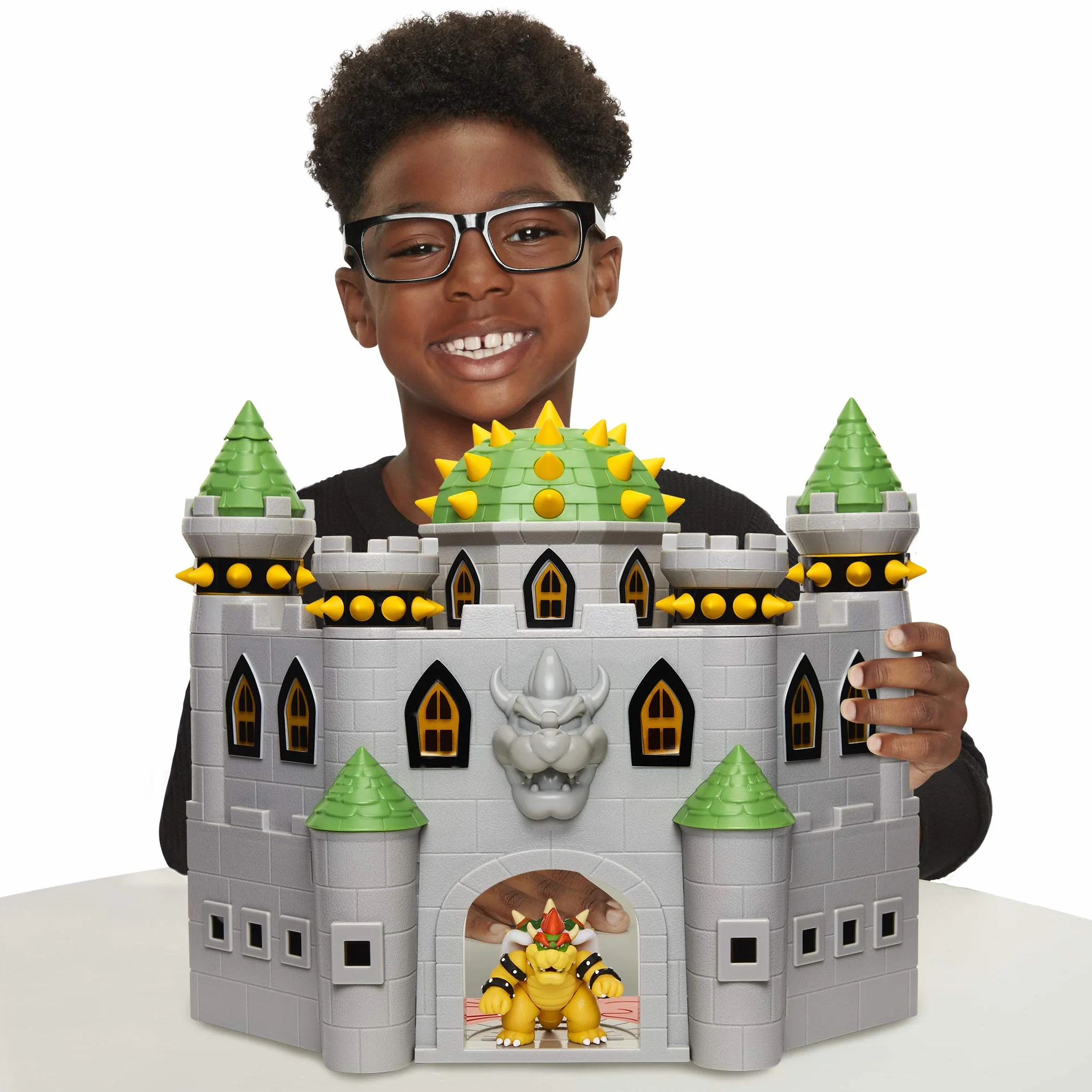 Super Mario Chateau de Bowser Playset Deluxe Figurines Bowser Inclus Effets Sonores