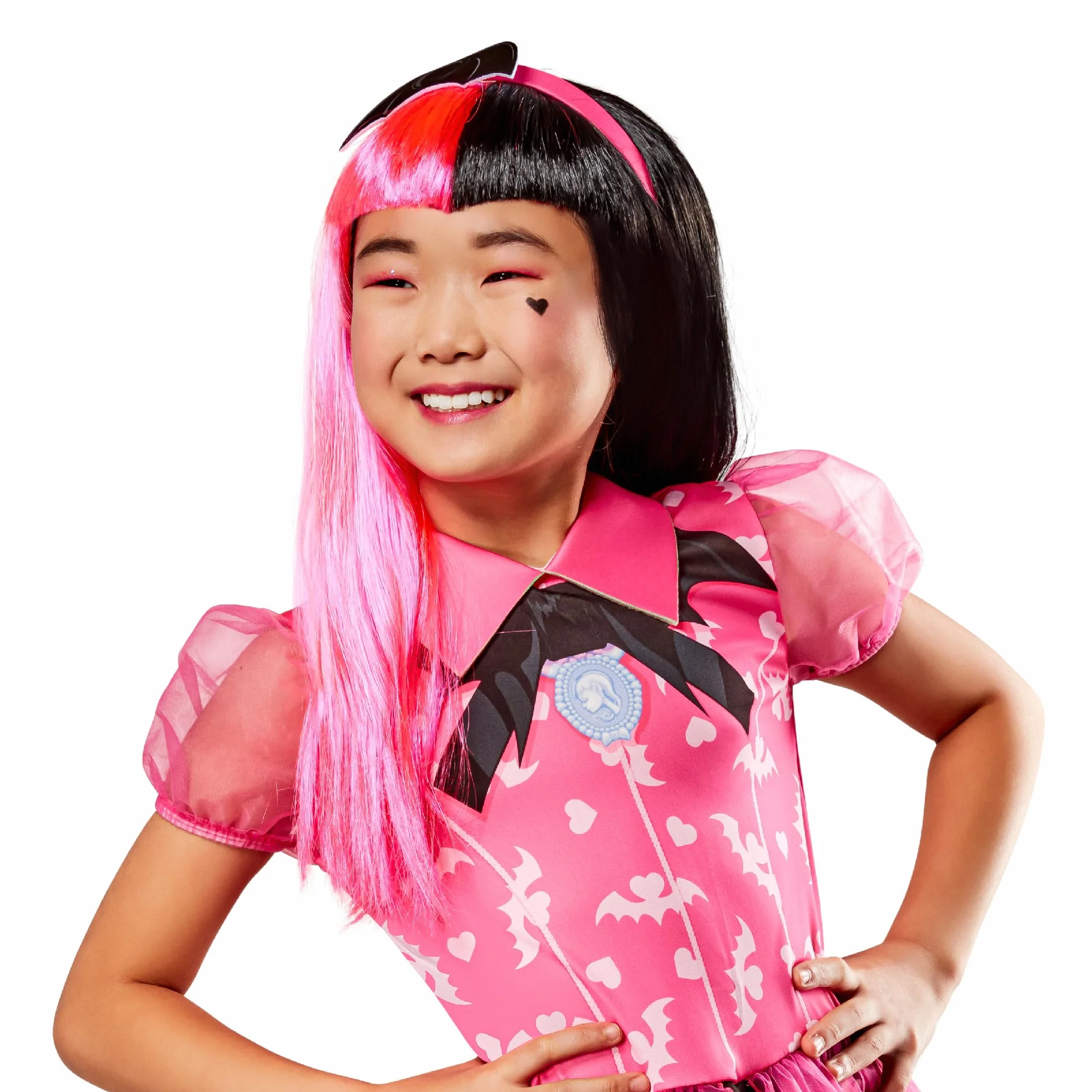 Déguisement Draculaura Enfant Classique 5-13 Ans Perruque Halloween Anniversaire Carnaval