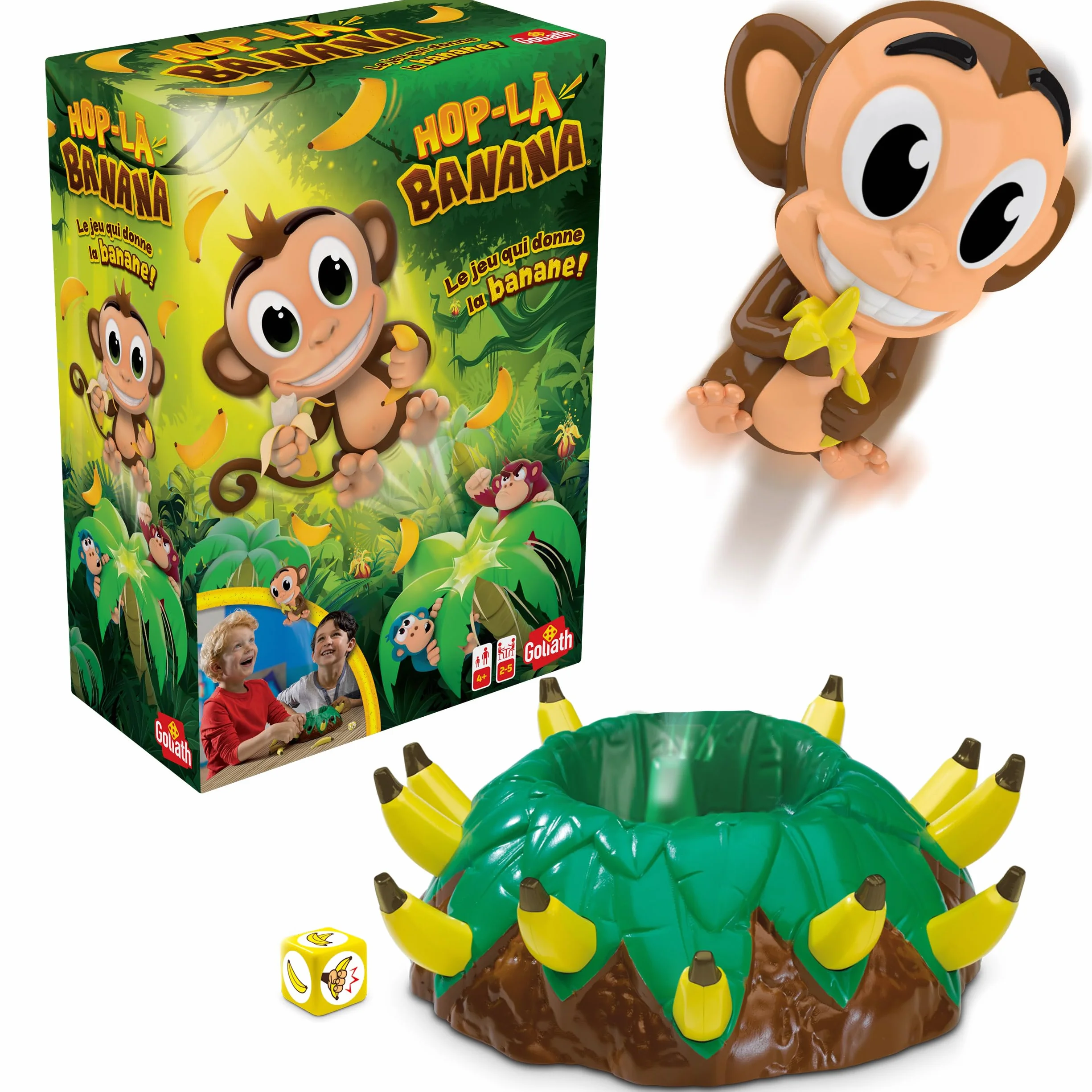 Goliath Hop La Banana Jeu de Société Enfants dès 4 Ans Jeu d'Adresse et Rapidité 2-5 Joueurs