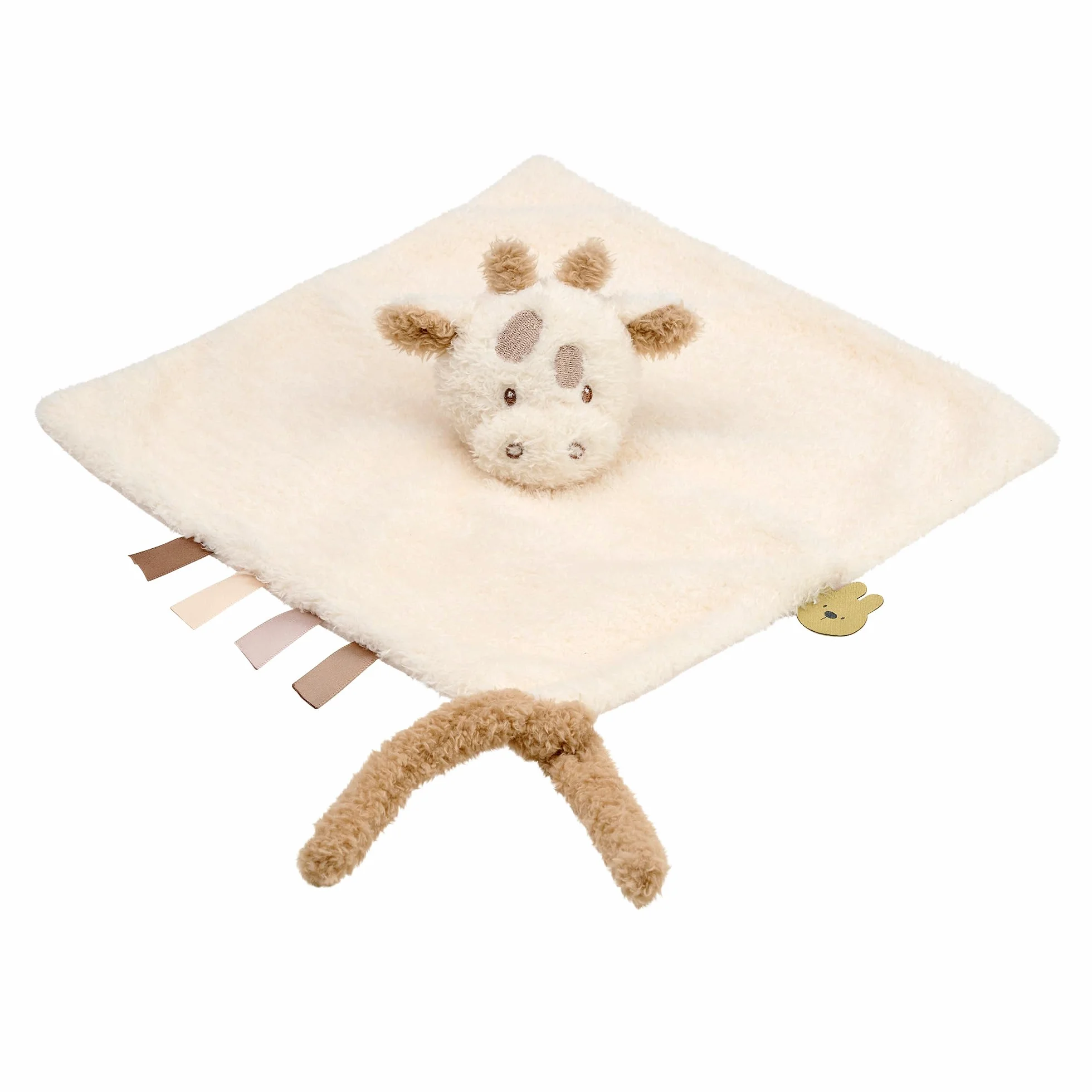 Nattou Doudou Plat en Polyester Girafe 39 x 39 cm Teddy Blanc