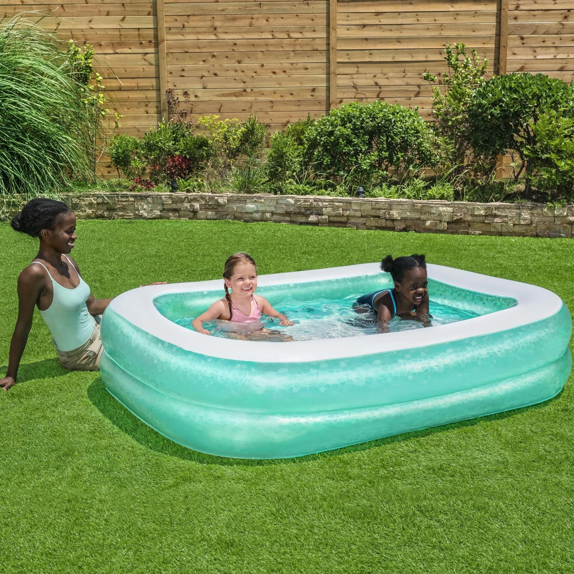 Bestway Piscine Gonflable Familiale Translucide 200x146x48 cm