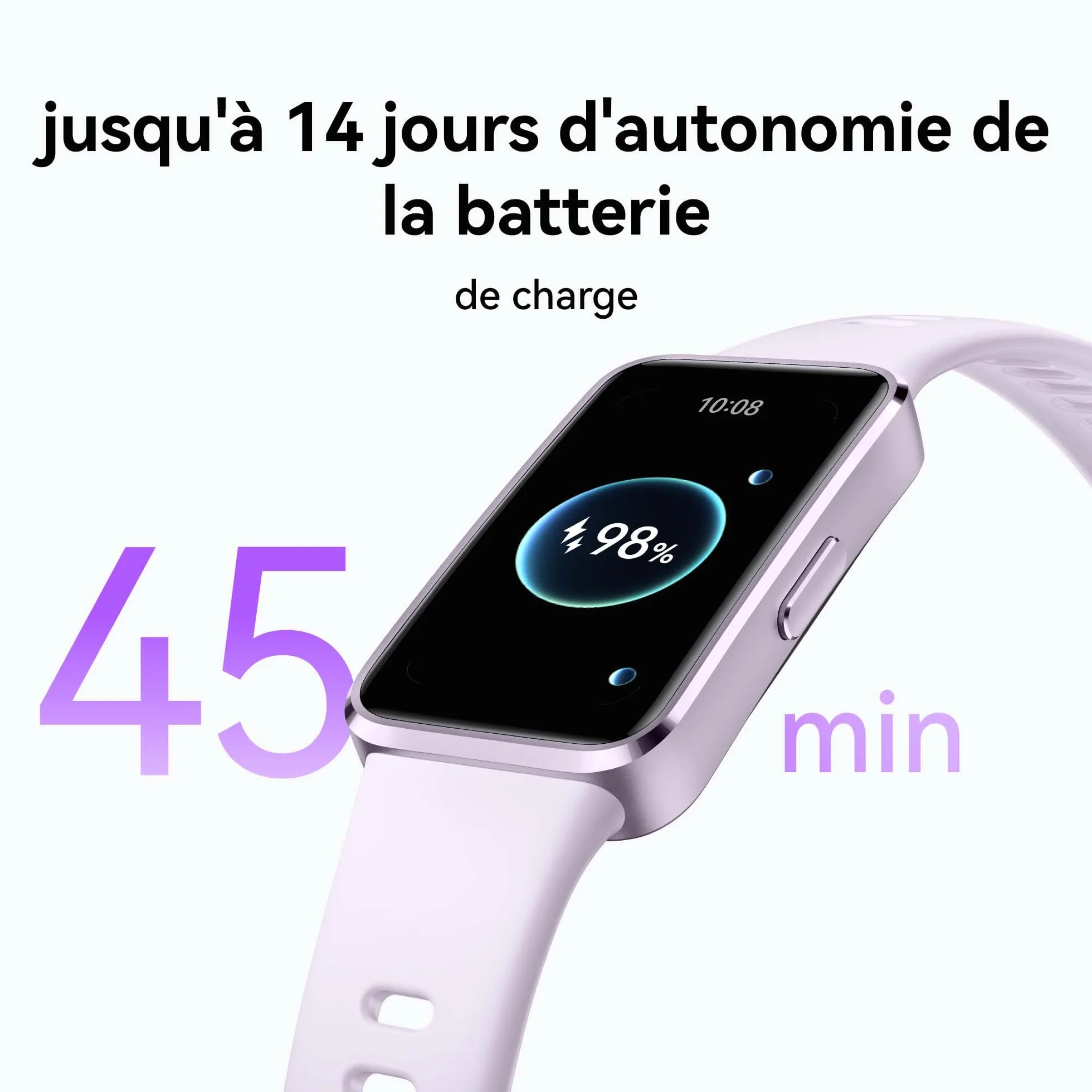 HUAWEI Band 10 Montre Connectée Surveillance Condition Physique IA Analyse Sommeil Professionnel VRC 14 Jours iOS Android Noir