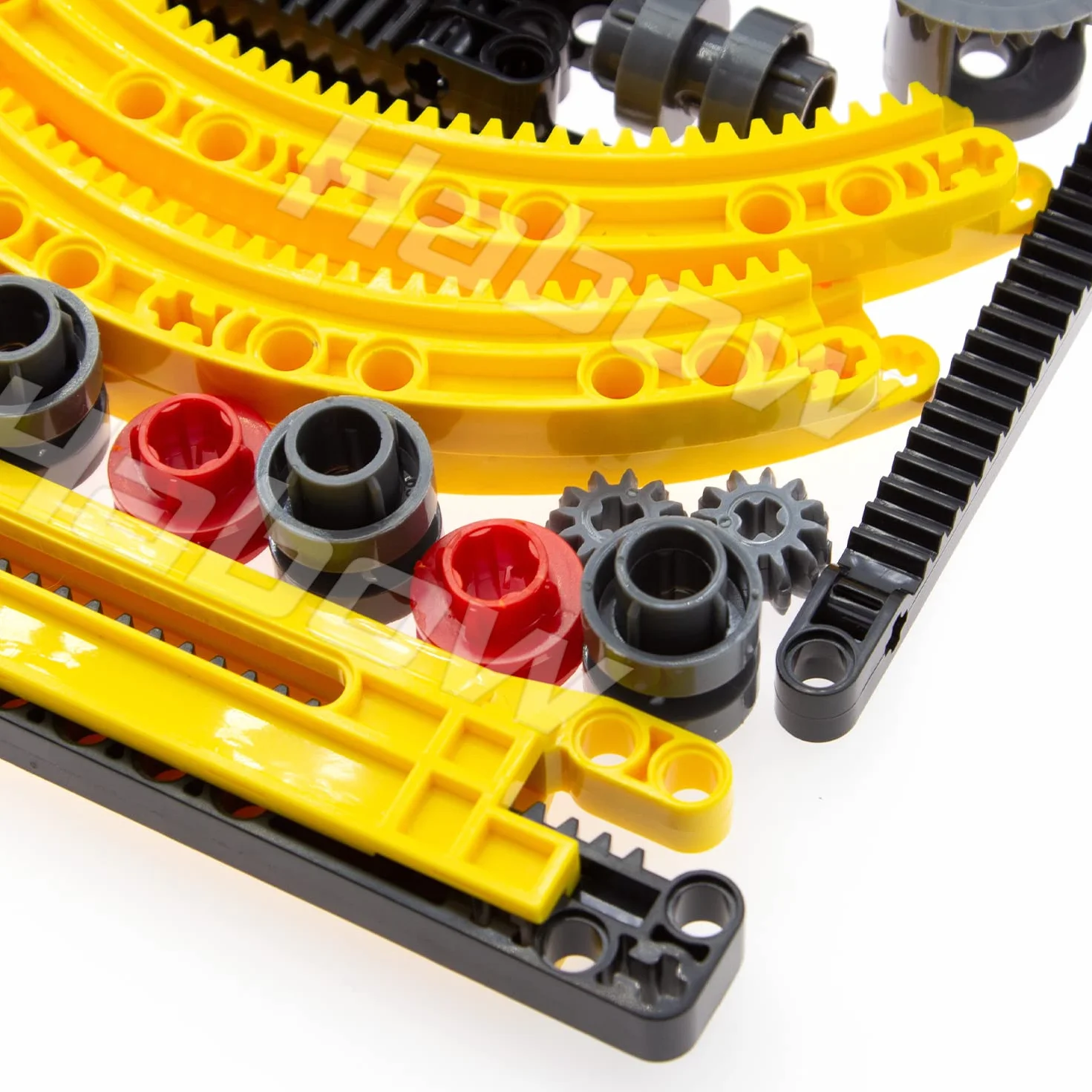 Habow 233pcs Technic-Parts Gears Axle-Pin-Connector Compatible avec Marques de Blocs de Construction Grand Public Cam Worm Cogs Gears Steering Parts Kit