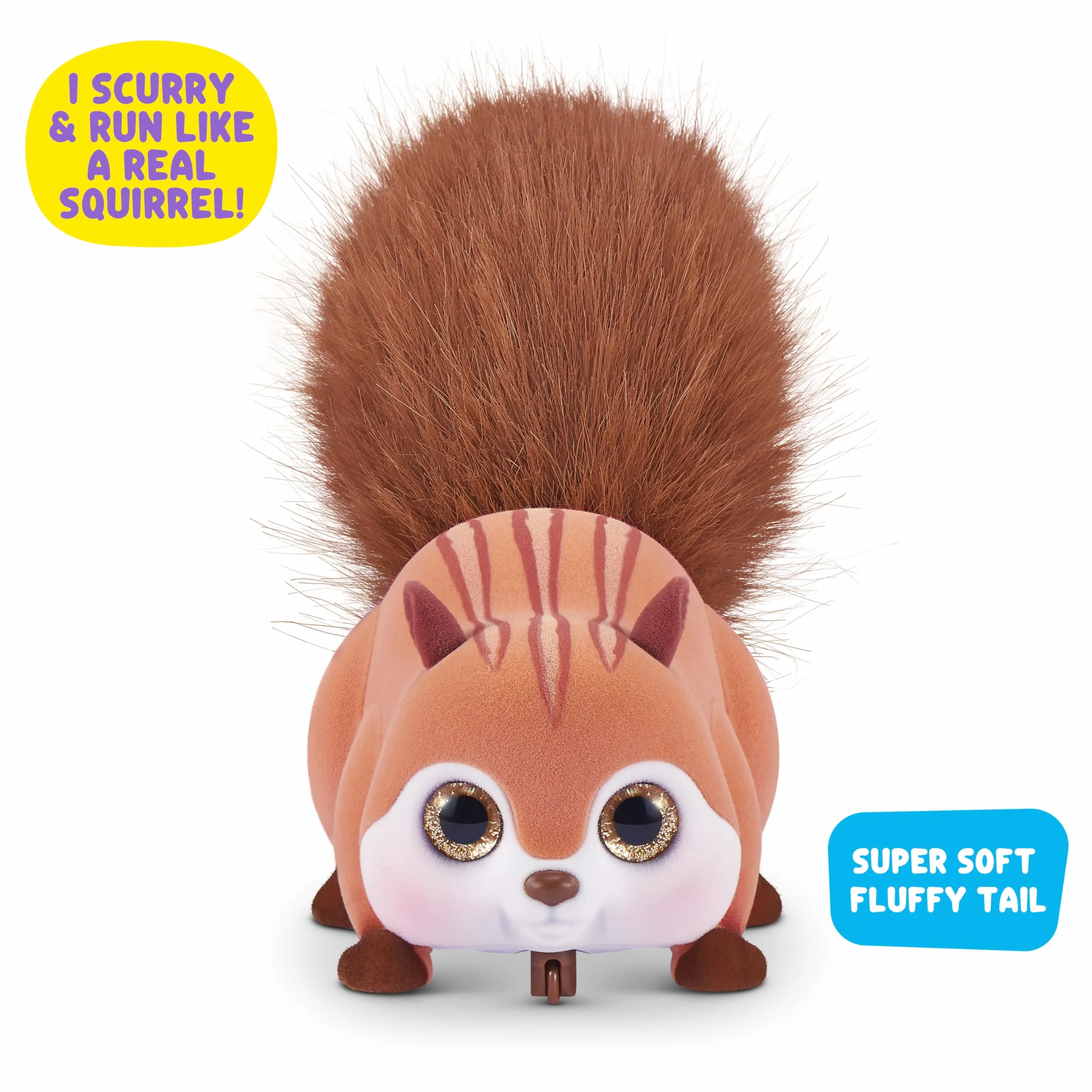 ZURU Pets Alive Scurry'n Squirrel Marron Jouet Animal Robotique Interactif Écureuil Mobile Sons Réalistes 2 Ans+