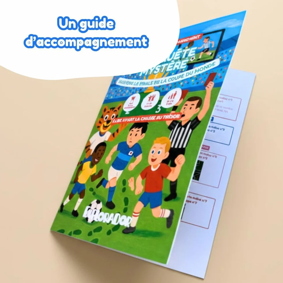 Kit Chasse au Trésor & Enquête Sauvons la Finale de la Coupe du Monde (6-8 Ans) Jeu Audio Physique sans Écran
