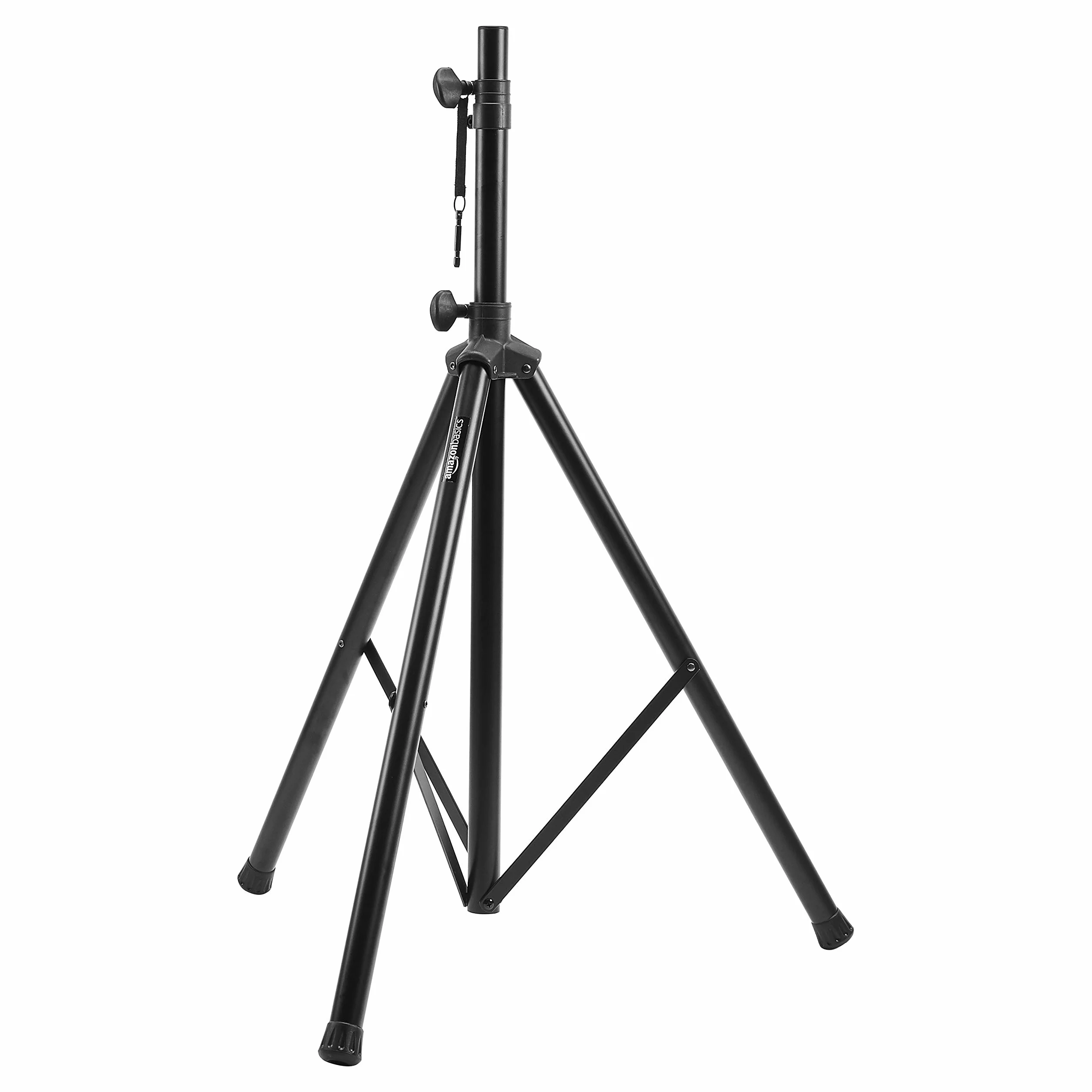 Amazon Basics Support pour haut-parleur réglable 120-200 cm Acier Noir