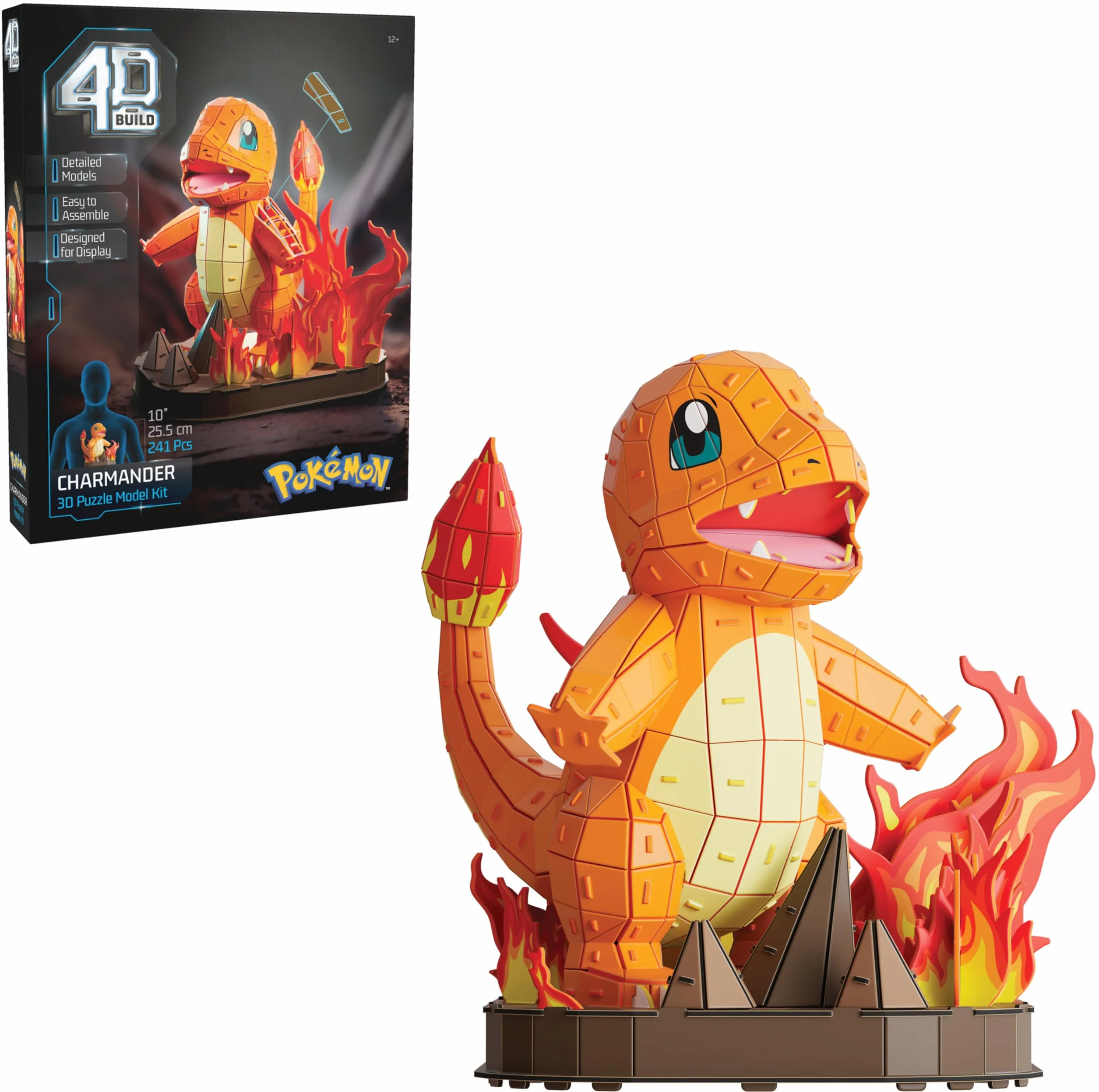 4D Build Puzzle 3D Pokémon Maquette Salamèche 241 Pièces Jeu De Construction Adulte Enfant 12 Ans Et +
