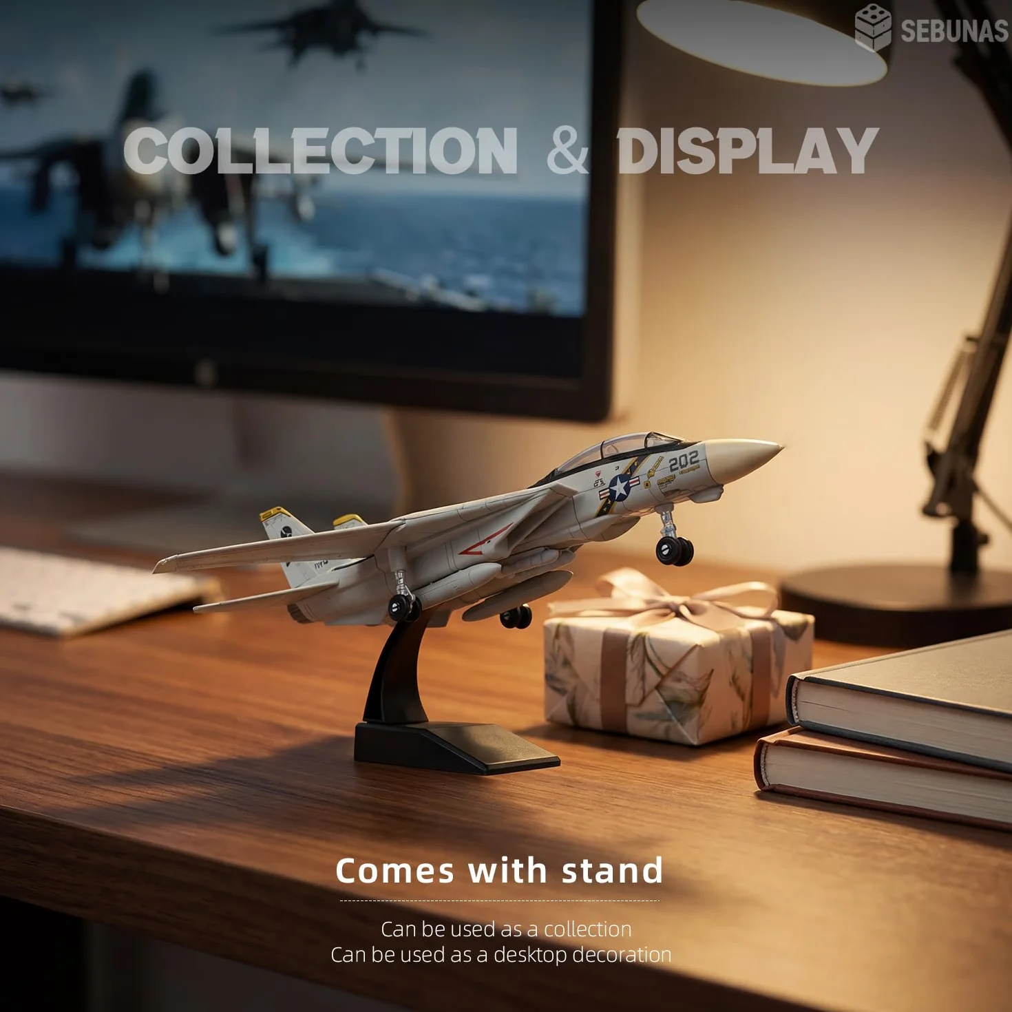 F-14 Tomcat Avion de chasse Kit de construction rapide en plastique 1:72 Échelle SEBUNAS