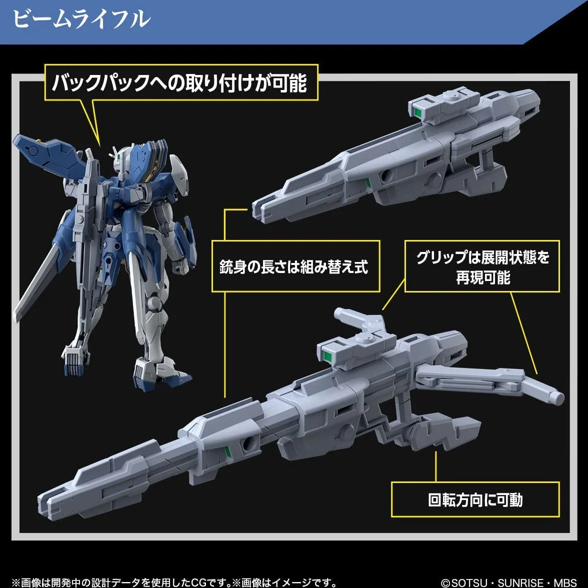 BANDAI SPIRITS Mobile Suit Gundam The Witch from Mercury Gundam Aerial Rebuild HG 1/144 Kit de modèle bleu