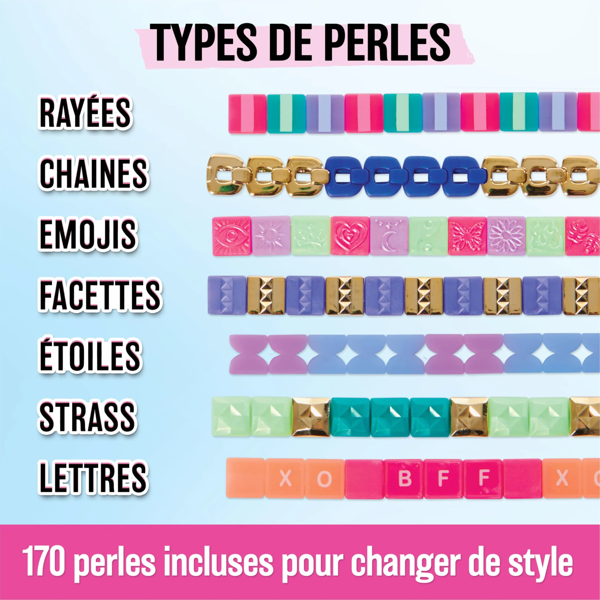COOLMAKER Pop Style Machine Kit Bracelet Création Bracelets Amitié Tendance Fun Facile Jouet Enfant 7 Ans+