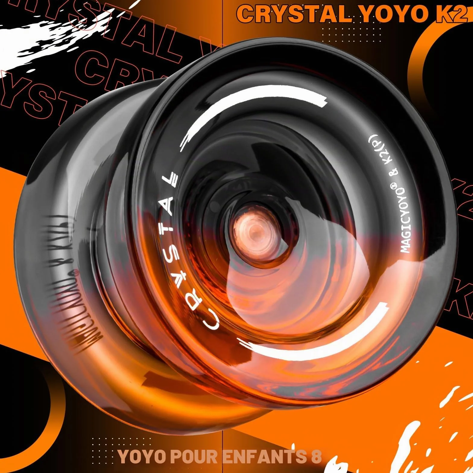 MAGICYOYO K2 Yoyo Professionnel Enfants Débutants avec Ralenti Roulement à Billes 12 Cordes Valise