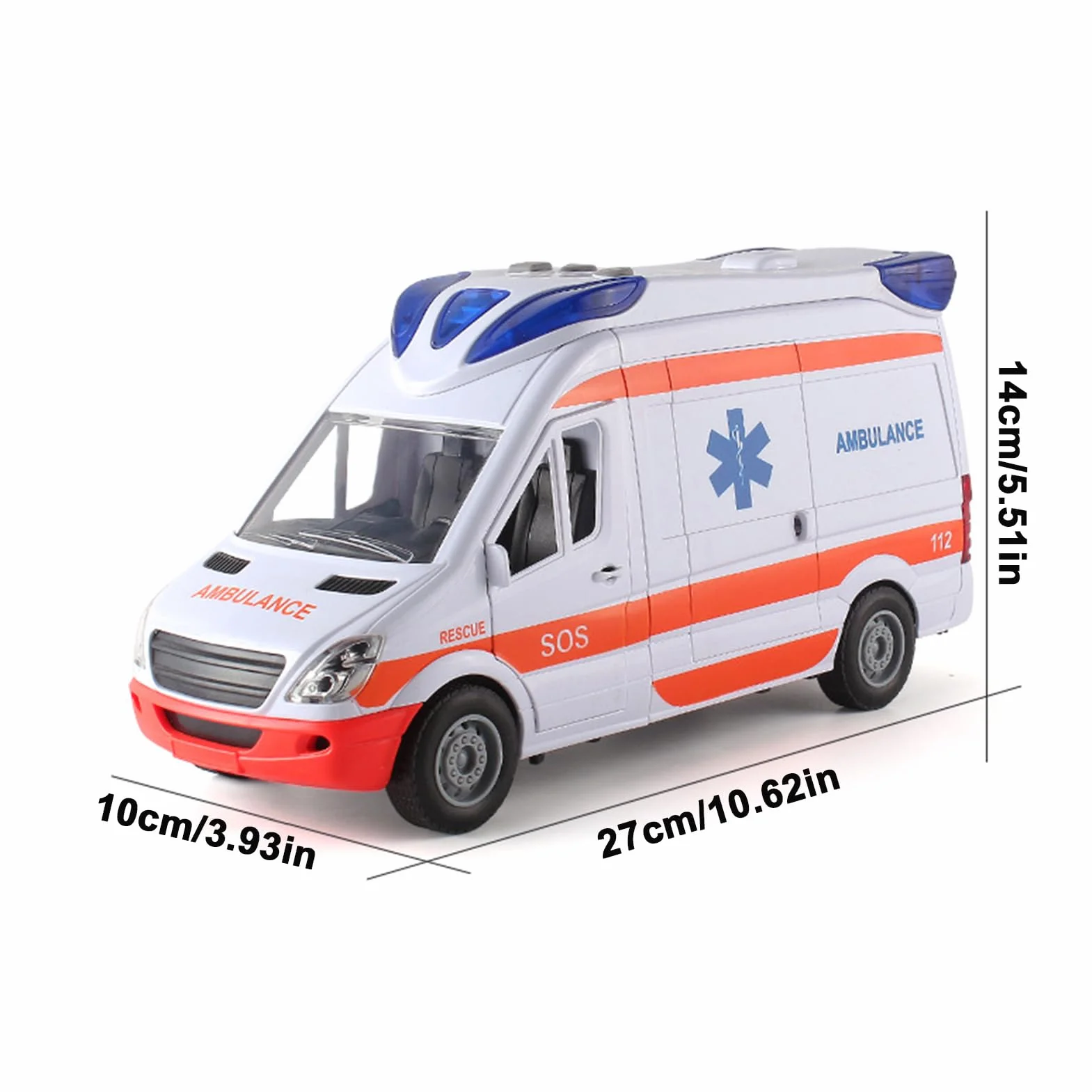 Sollee Ambulance électrique Jouet Camion avec lumières clignotantes et sons réels Cadeau pour enfants