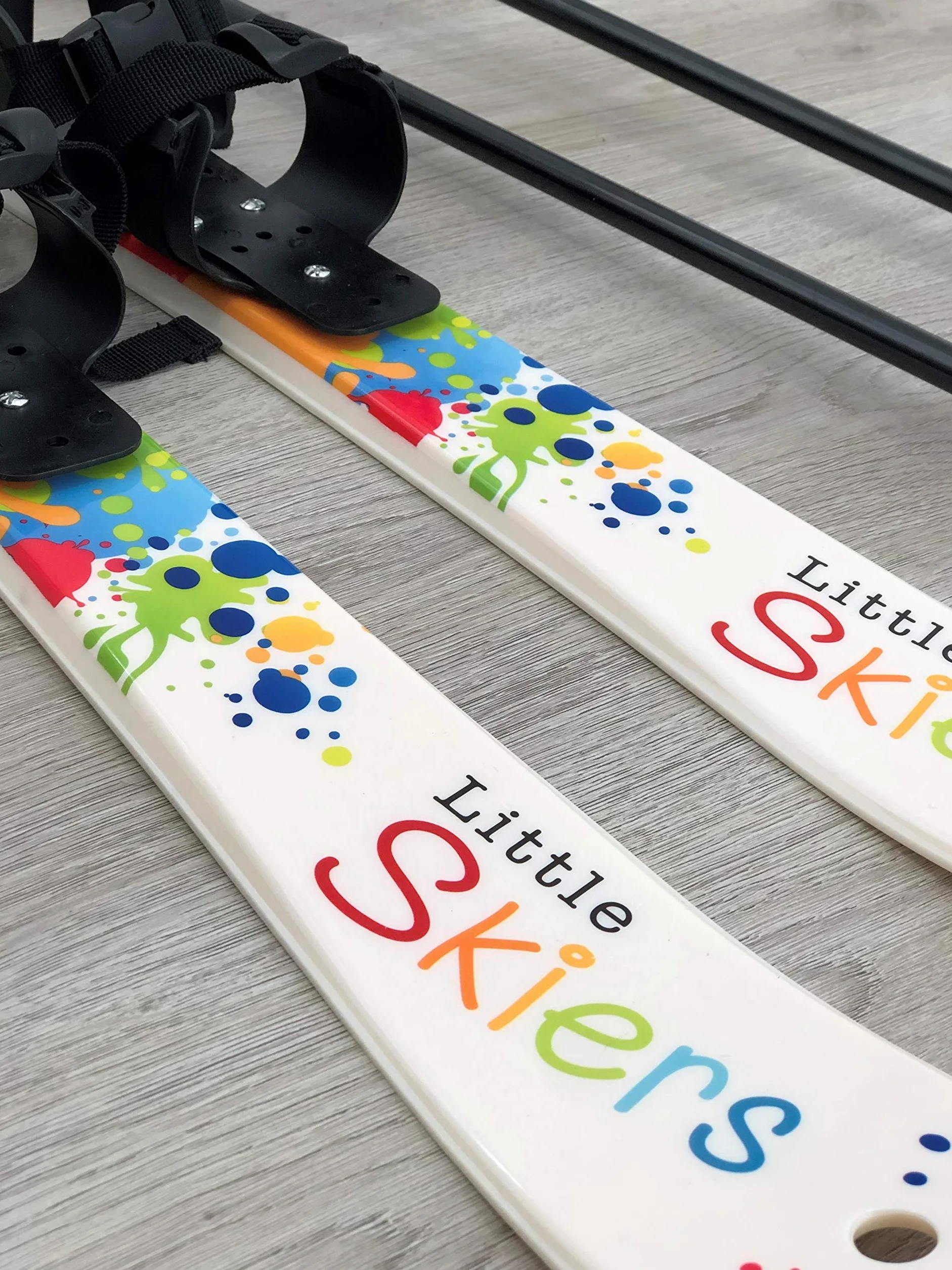 Skis et bâtons en plastique pour débutants de 0 à 4 ans