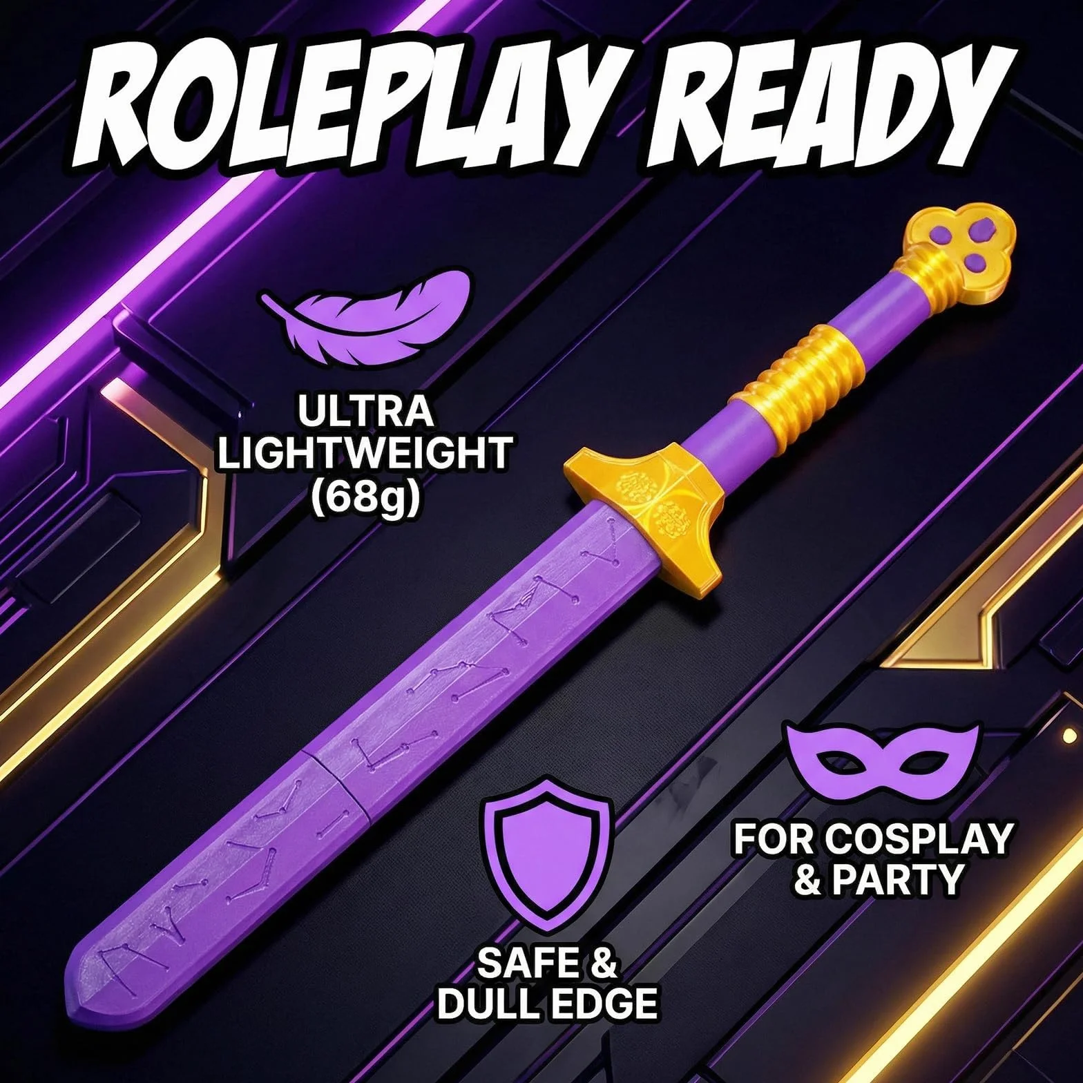 Épée Quatre Tigres Accessoires de Cosplay Anime pour Enfants