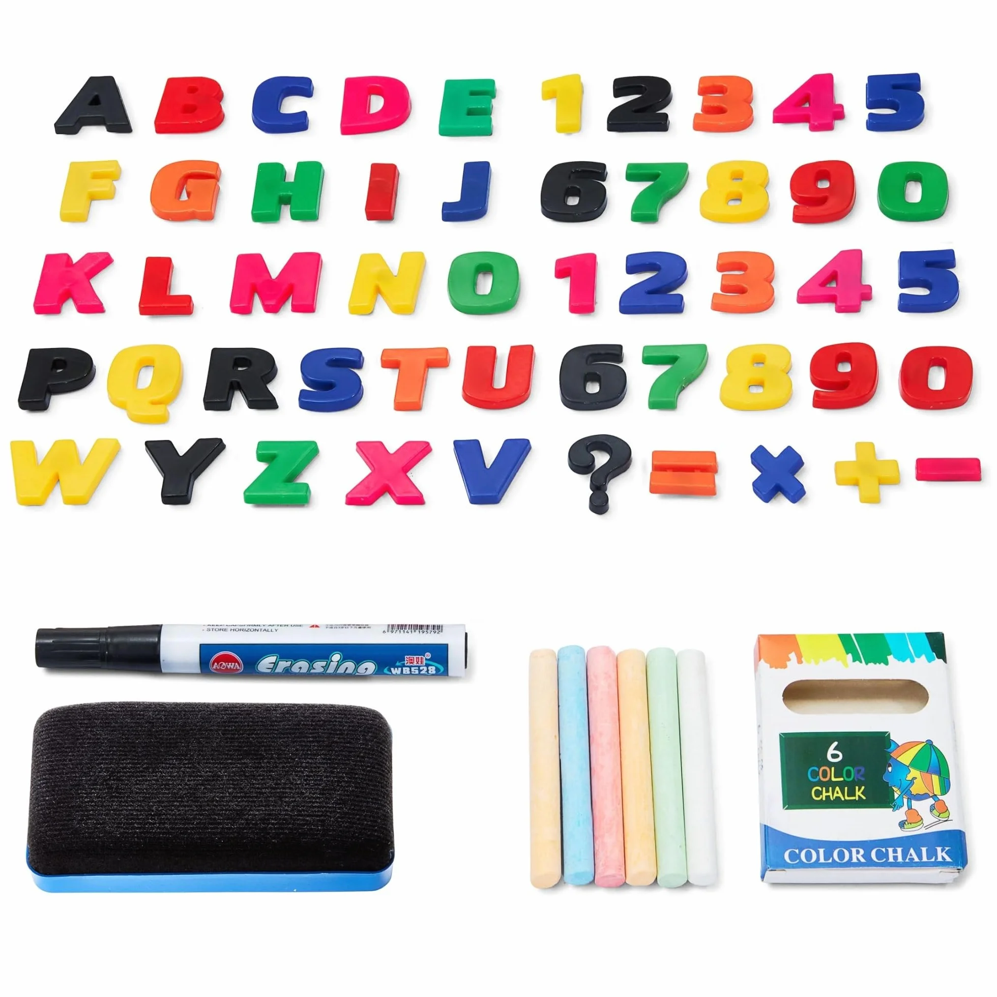 Mamabrum Tableau Enfant Bois Double Face Magnétique Craie 98 x 45 x 42 cm Chevalet avec Alphabet