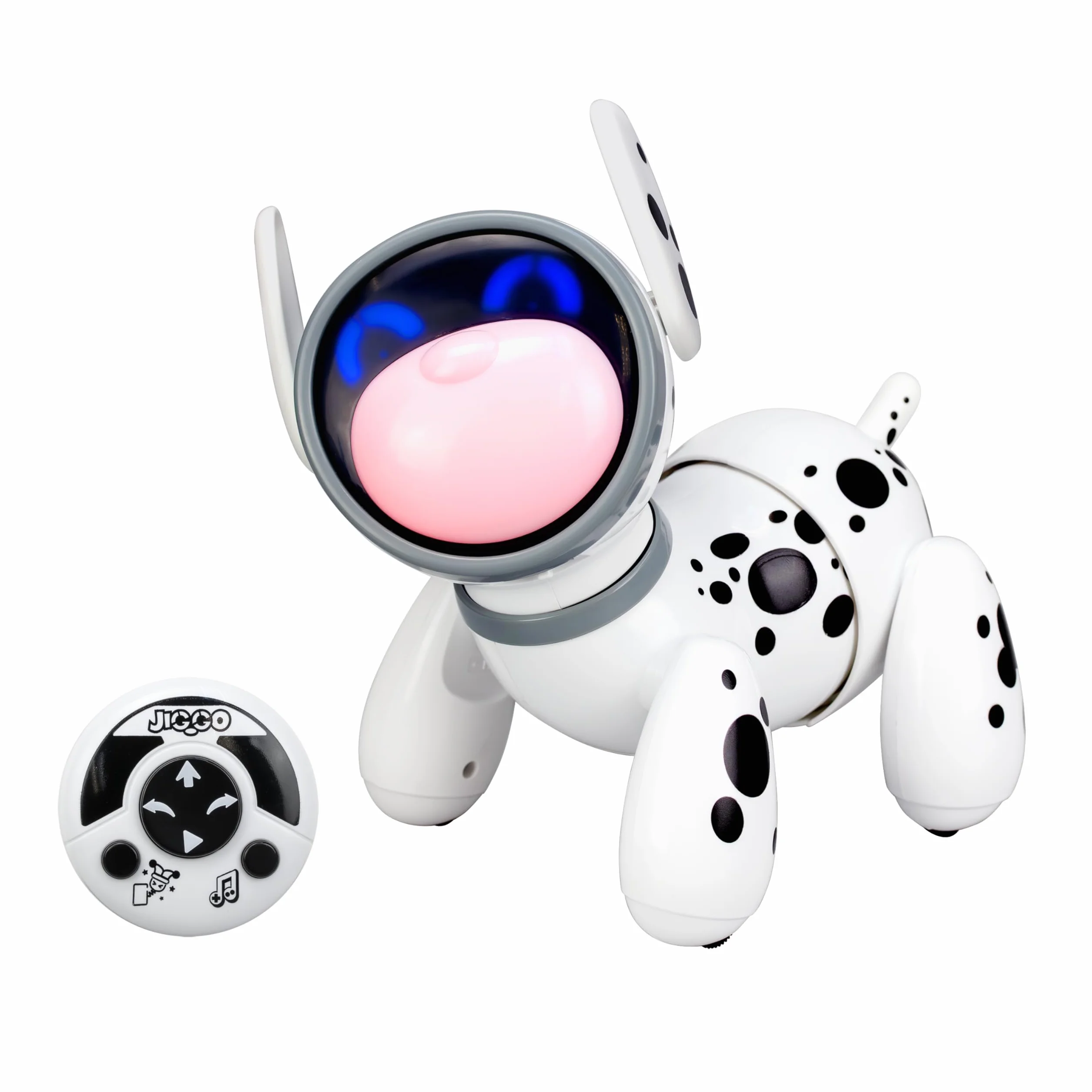 Silverlit Ycoo Chien Robot Jiggo Interactif avec Télécommande Nez Lumineux Capteur Tactile