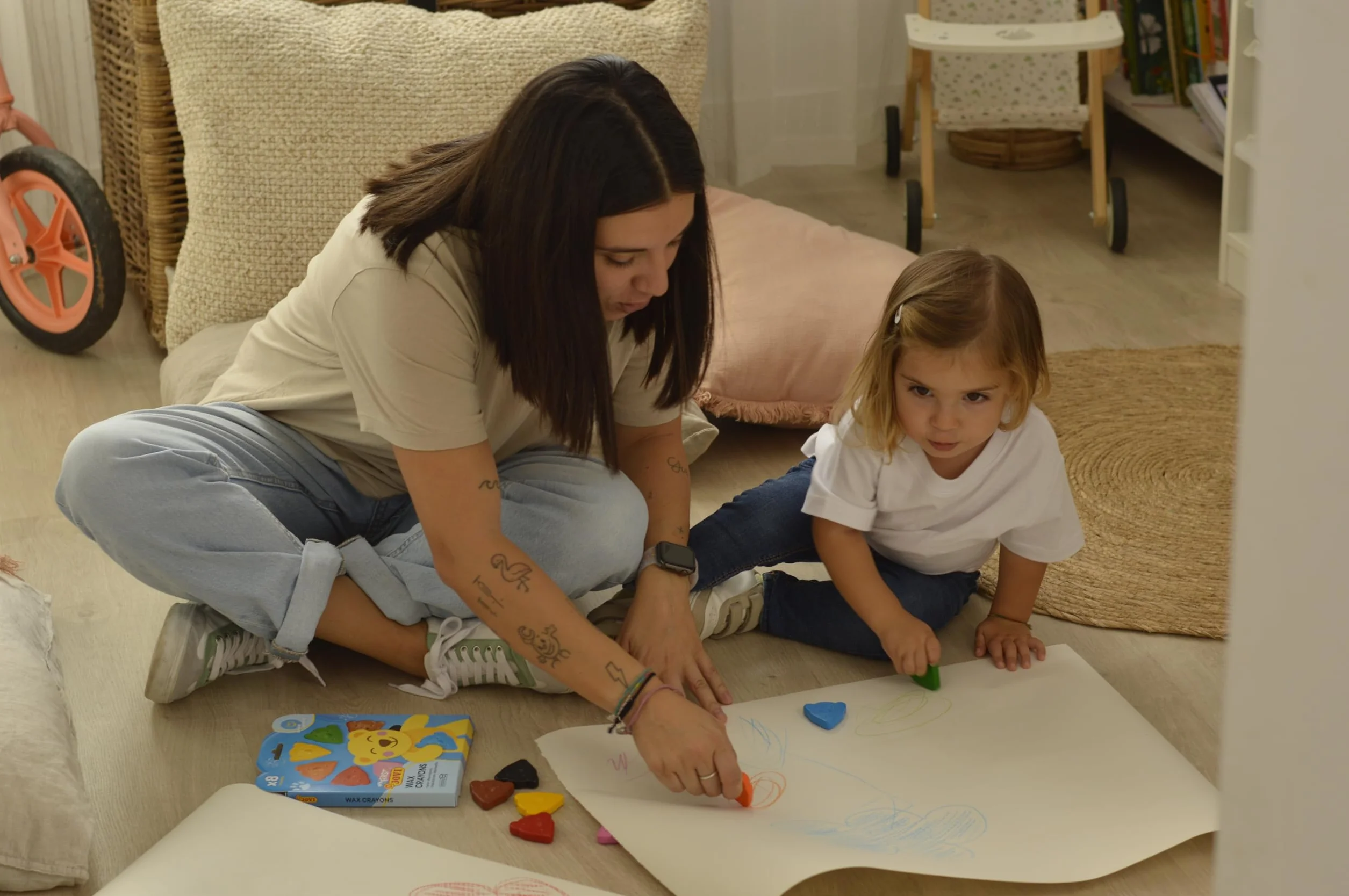 Jovi MY FIRST CRAYON Lot de 30 cires ergonomiques pour enfants 8 couleurs assorties forme d'ours