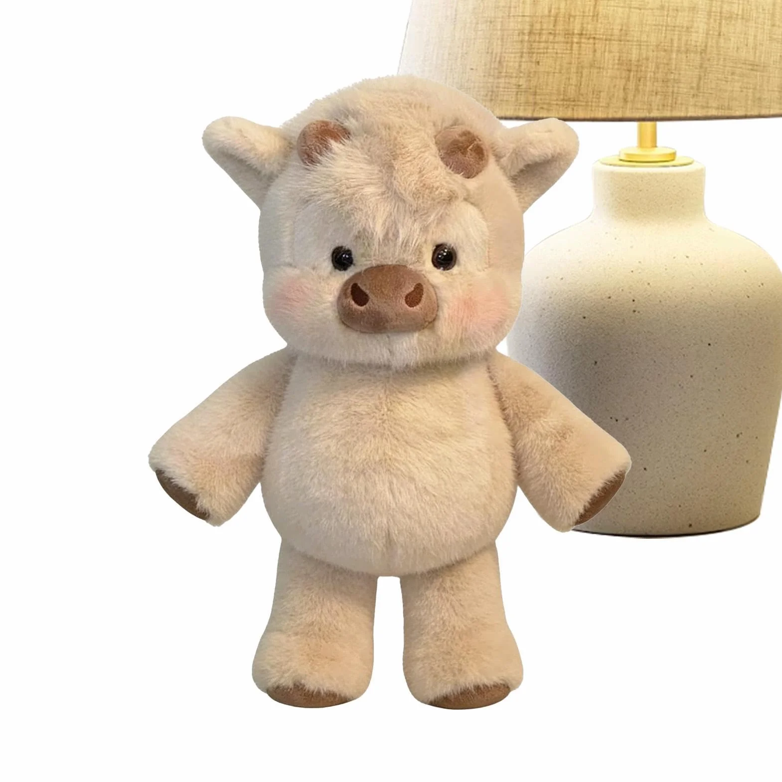 Jouet en Peluche Doux De Vache, Peluche Doudou Qui Court, Jeune Bovin Animal