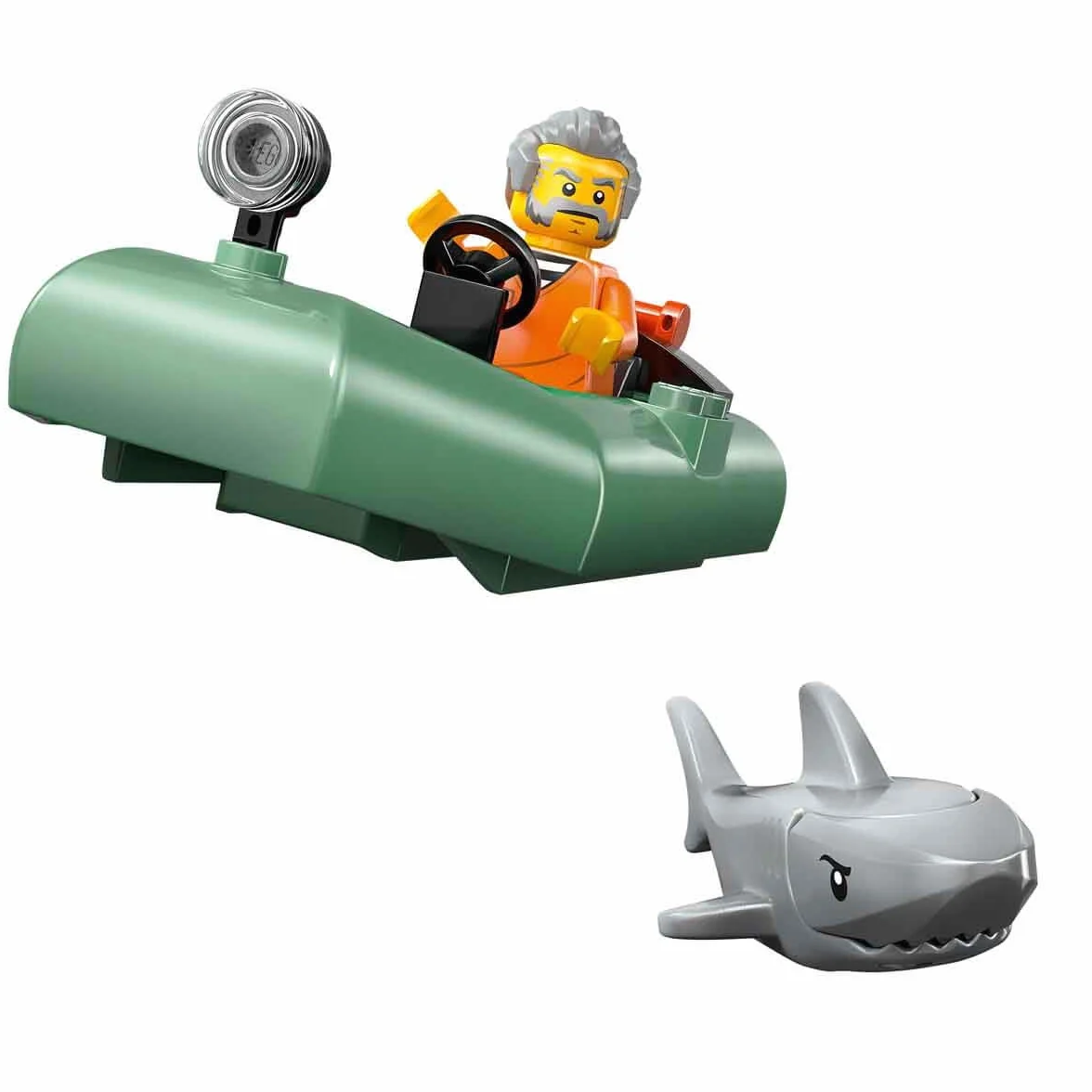 LEGO City Police Boat Chase 60456 Zestaw z 2 Łodziami, 3 Minifigurkami i Figurką Rekina dla Dzieci 6+