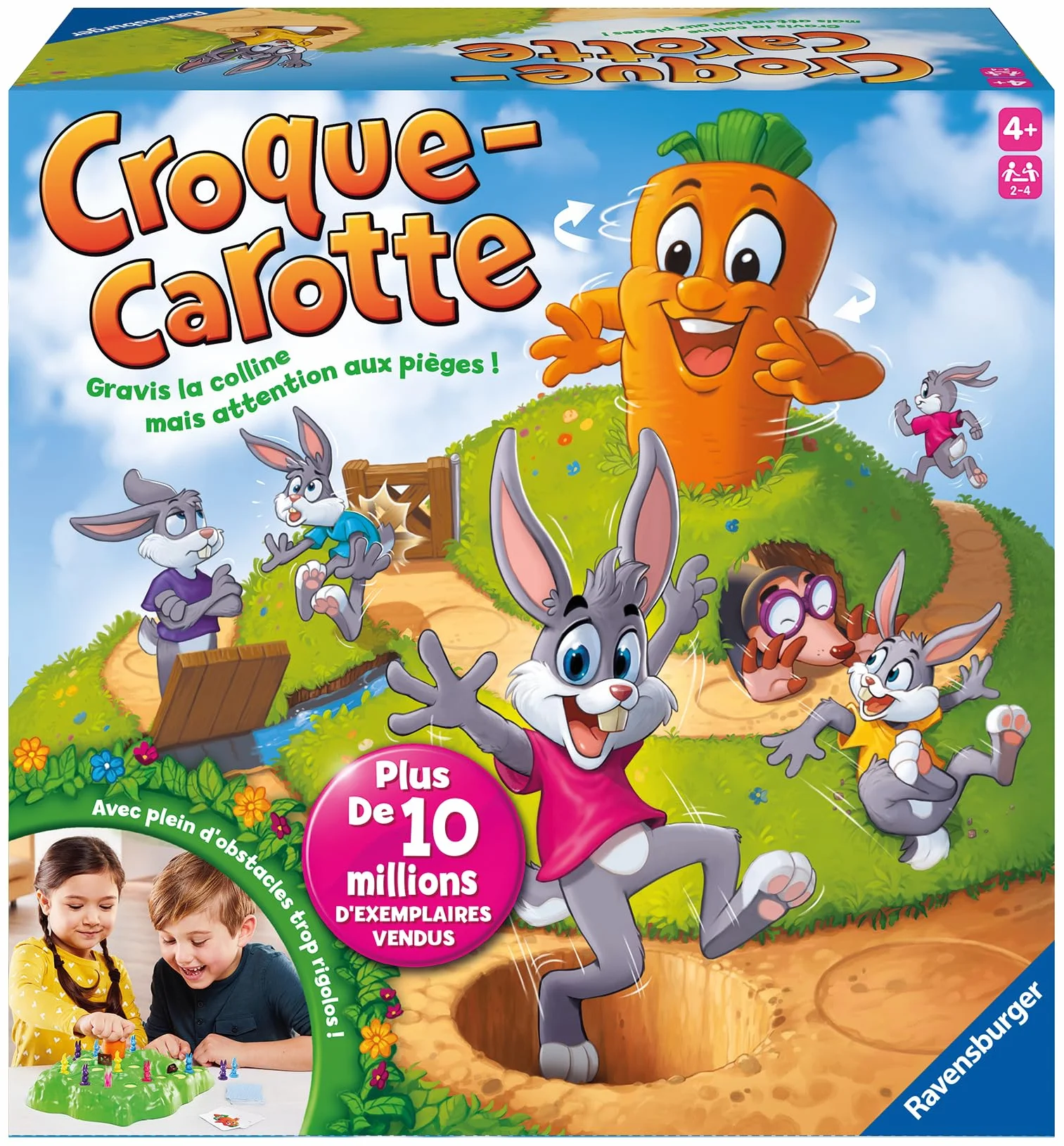 Ravensburger Croque Carotte Jeu de Société Rigolo 2-4 Joueurs dès 4 Ans Course de Lapins